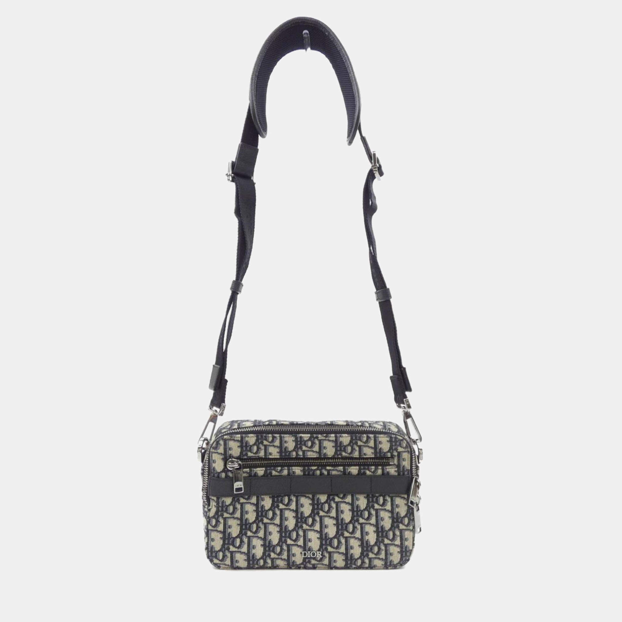 Pre Owned Christian Dior Black Leather Handbag