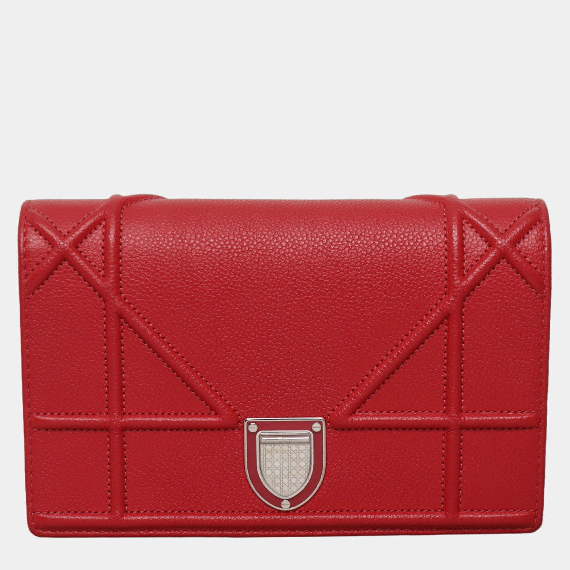 Pre Owned Diorama Wallet On Chain Pouch Bag
