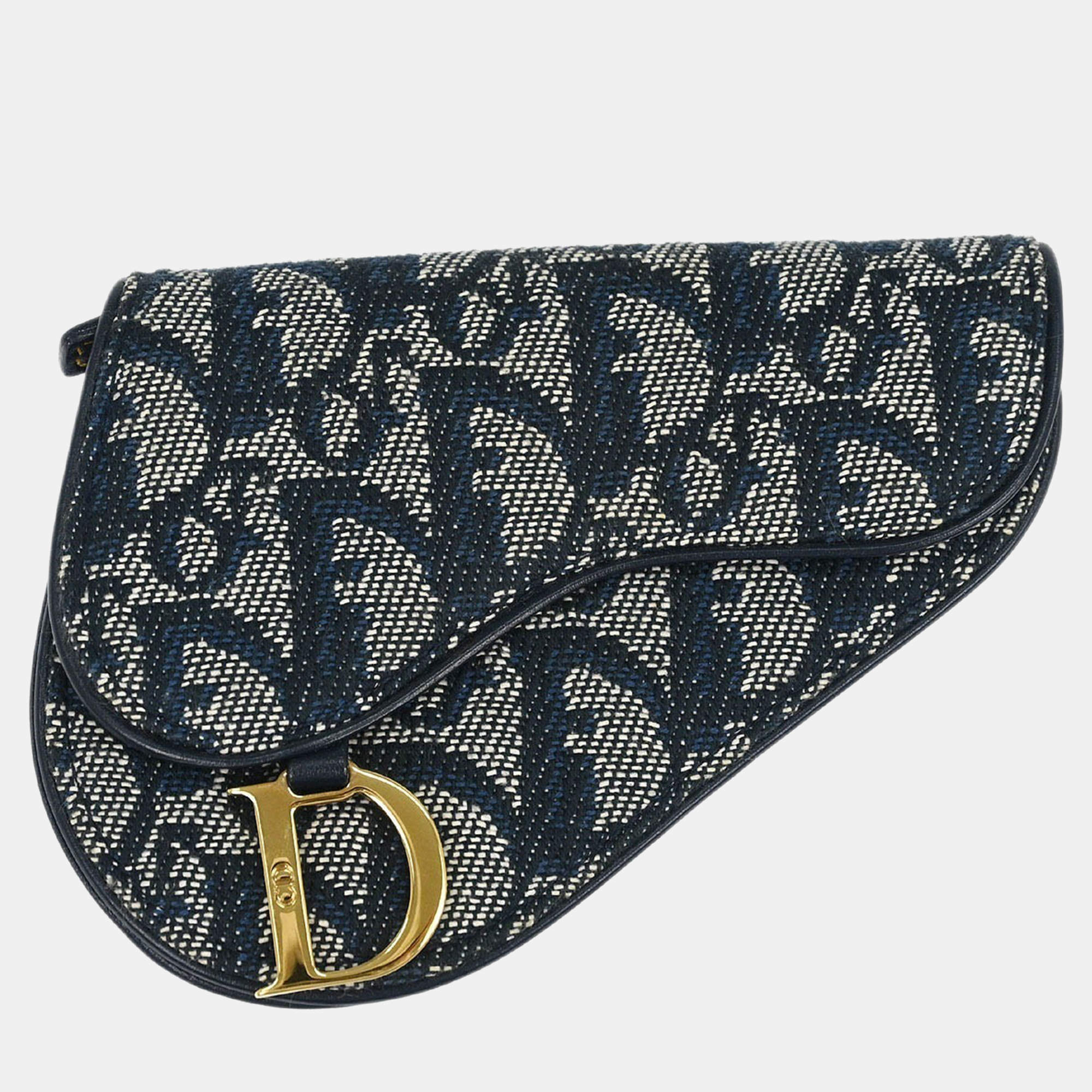 Pre Owned Christian Dior Trotter Saddle Coin Purse Wallet