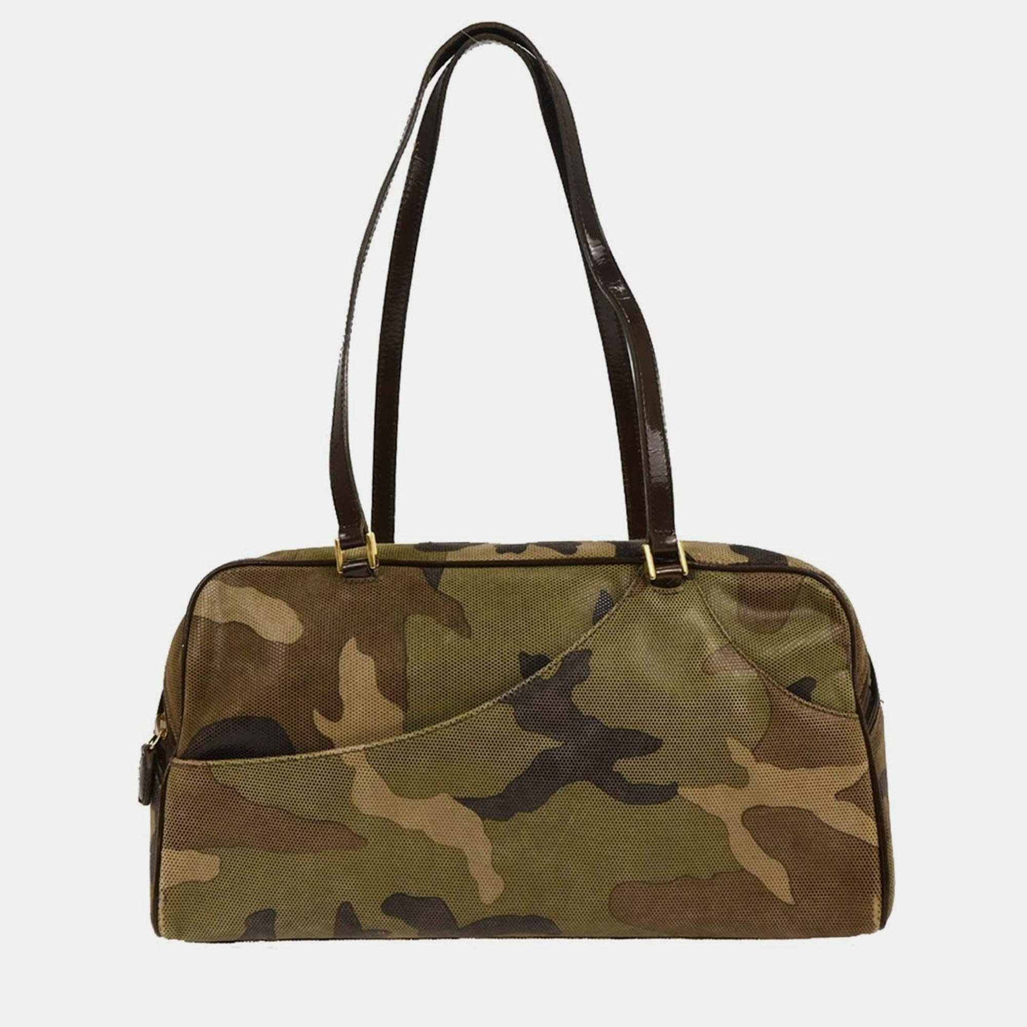 Pre Owned Christian Dior Camouflage Shoulder Bag