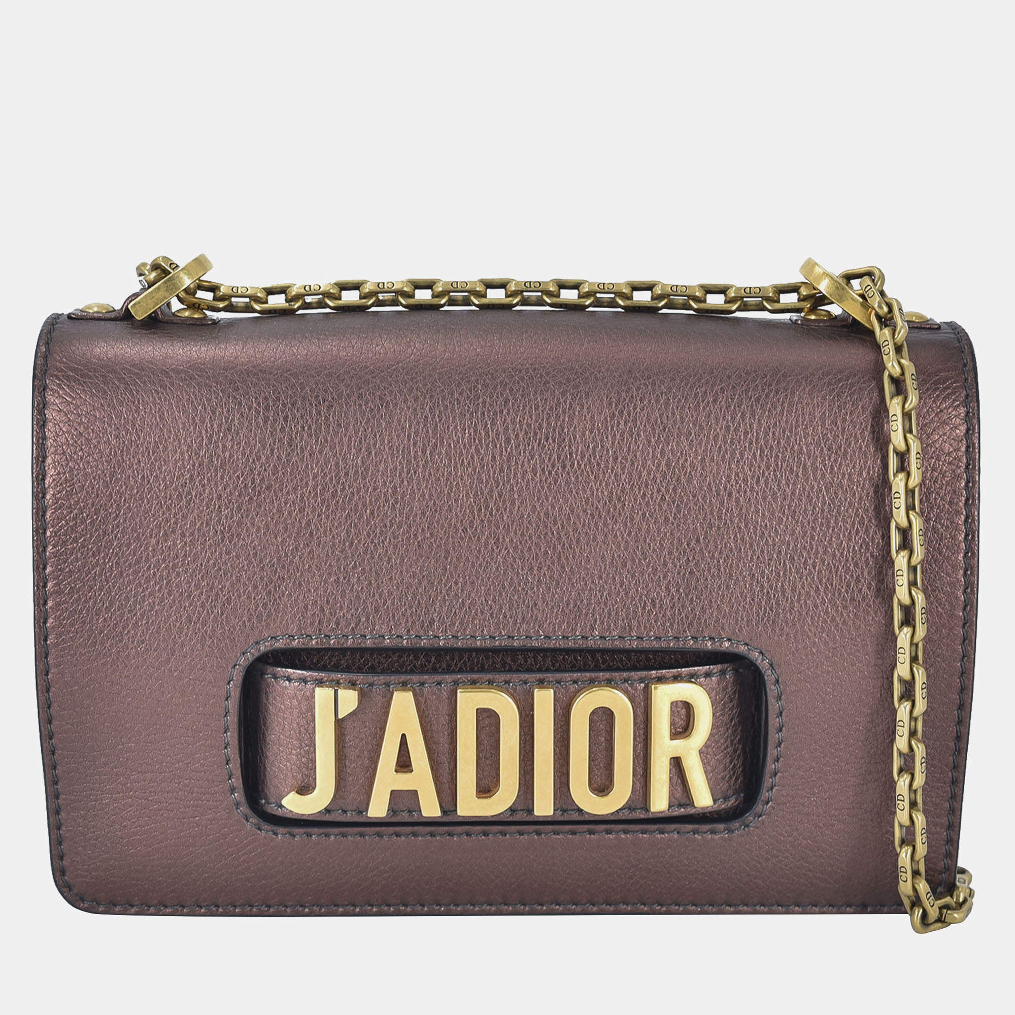 Pre Owned Dior Brown Medium J'Adior Chain Flap