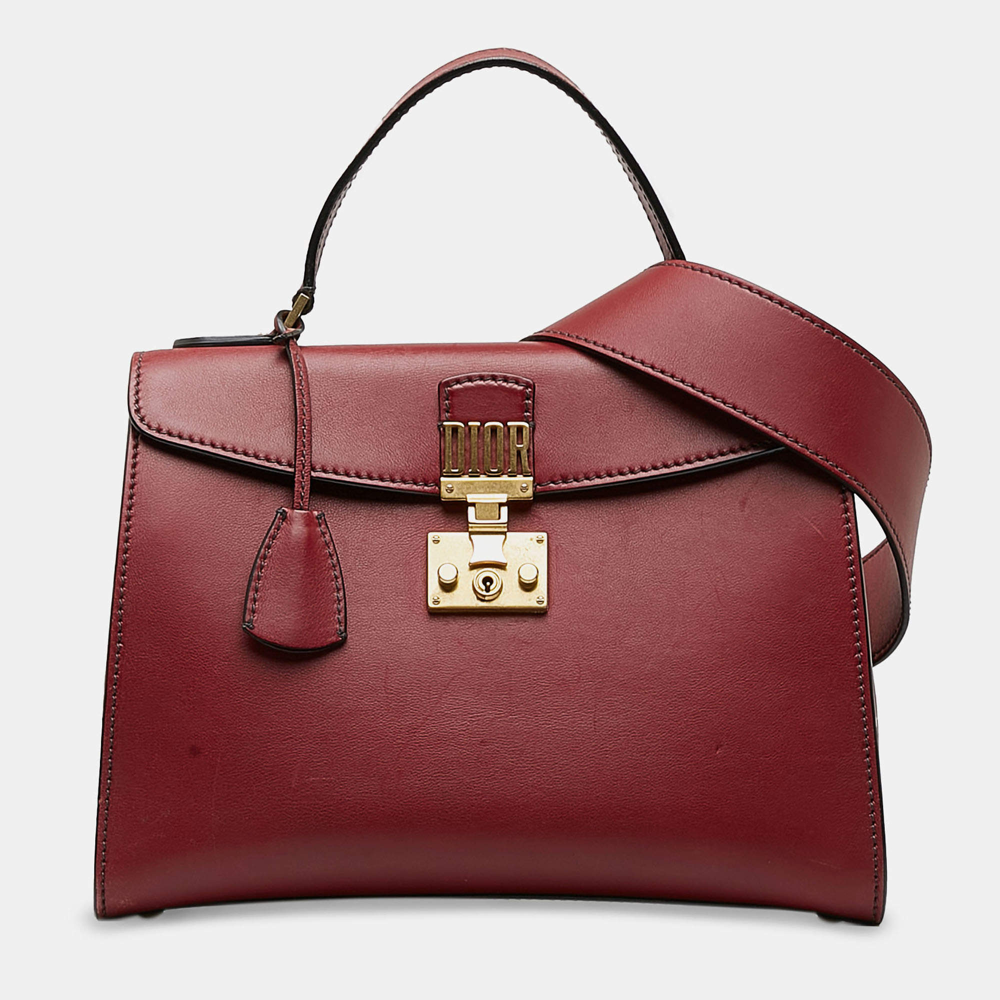 Pre Owned Dior Red DiorAddict Top Handle Bag