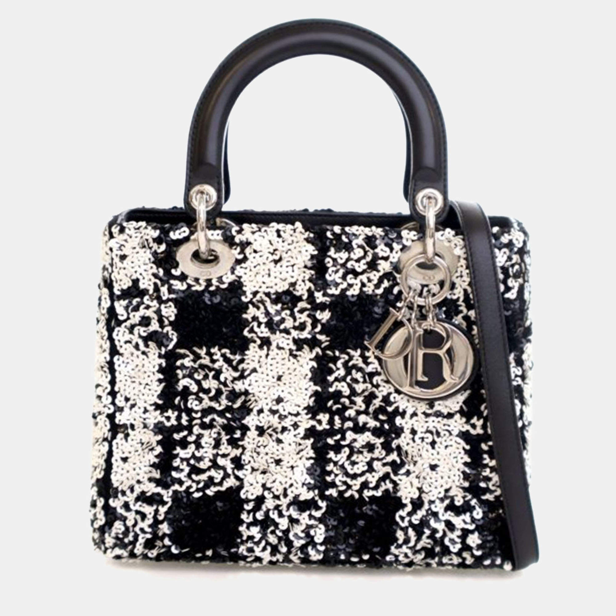 Pre Owned Dior Medium Sequins Lady Dior