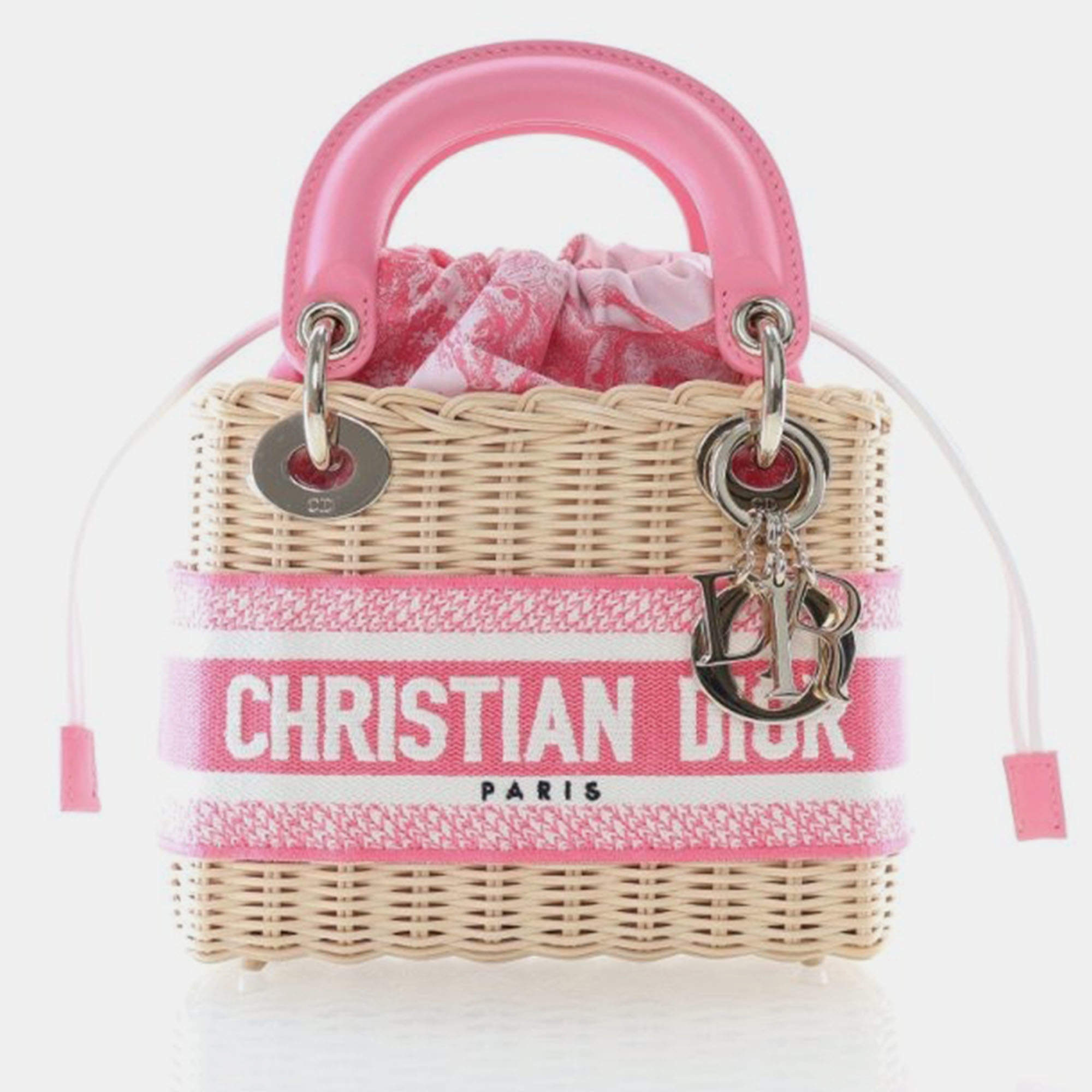 Pre Owned Dior Mini Wicker Oblique Lady Dior