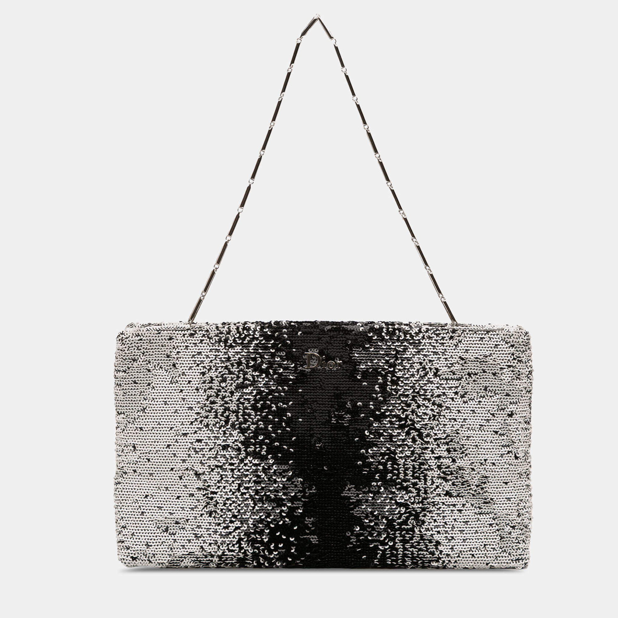 Pre Owned Dior Black Sequin Clutch