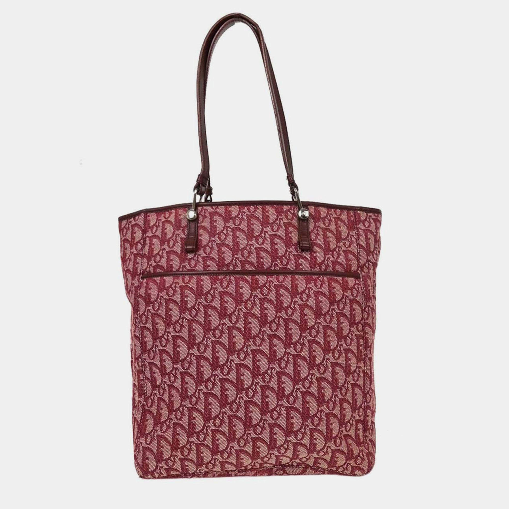 Pre Owned Christian Dior Bordeaux Trotter Tote Bag