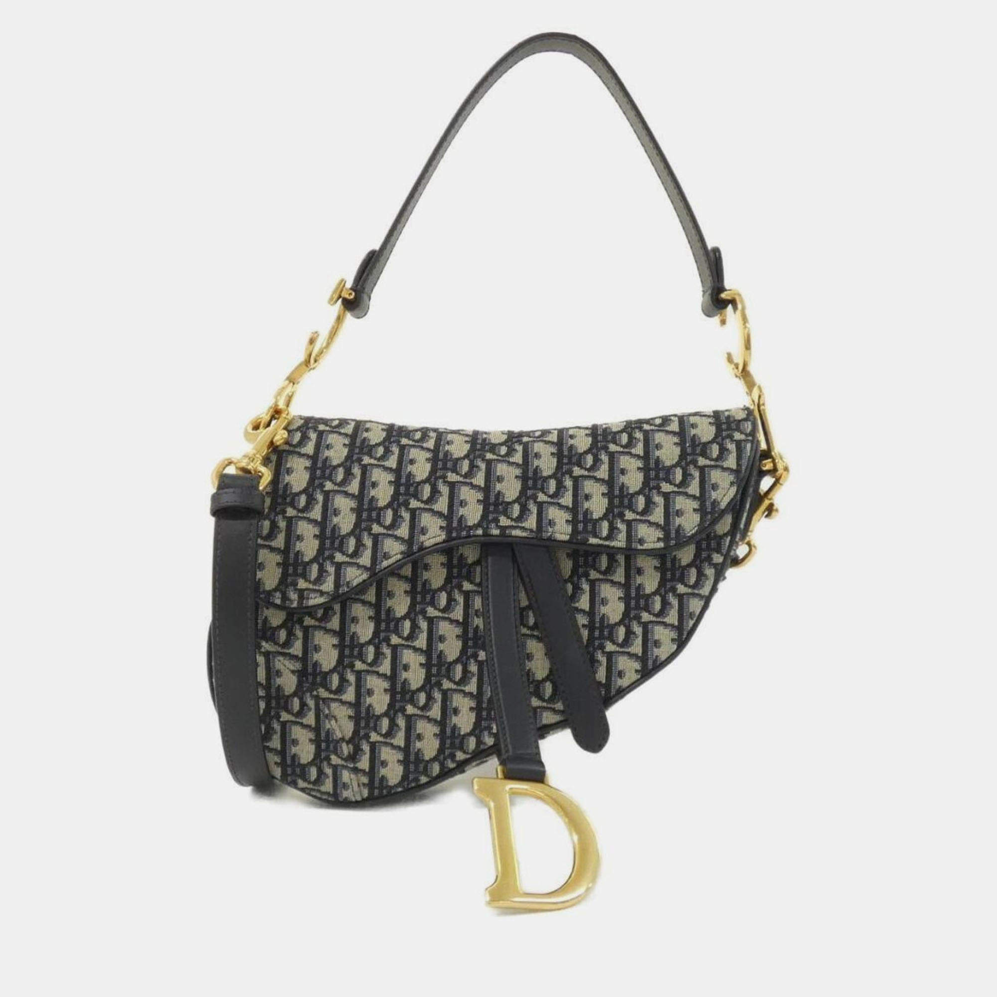 Pre Owned Christian Dior Dior Oblique Saddle Shoulder Bag