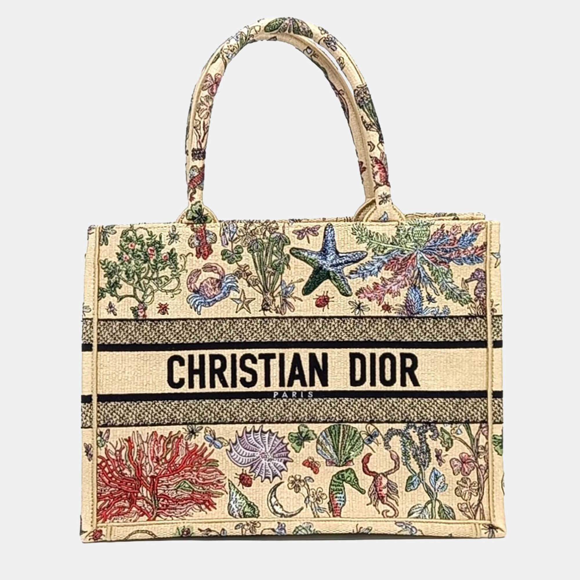 Pre Owned Dior Multicolor Canvas Book Tote Bag 36