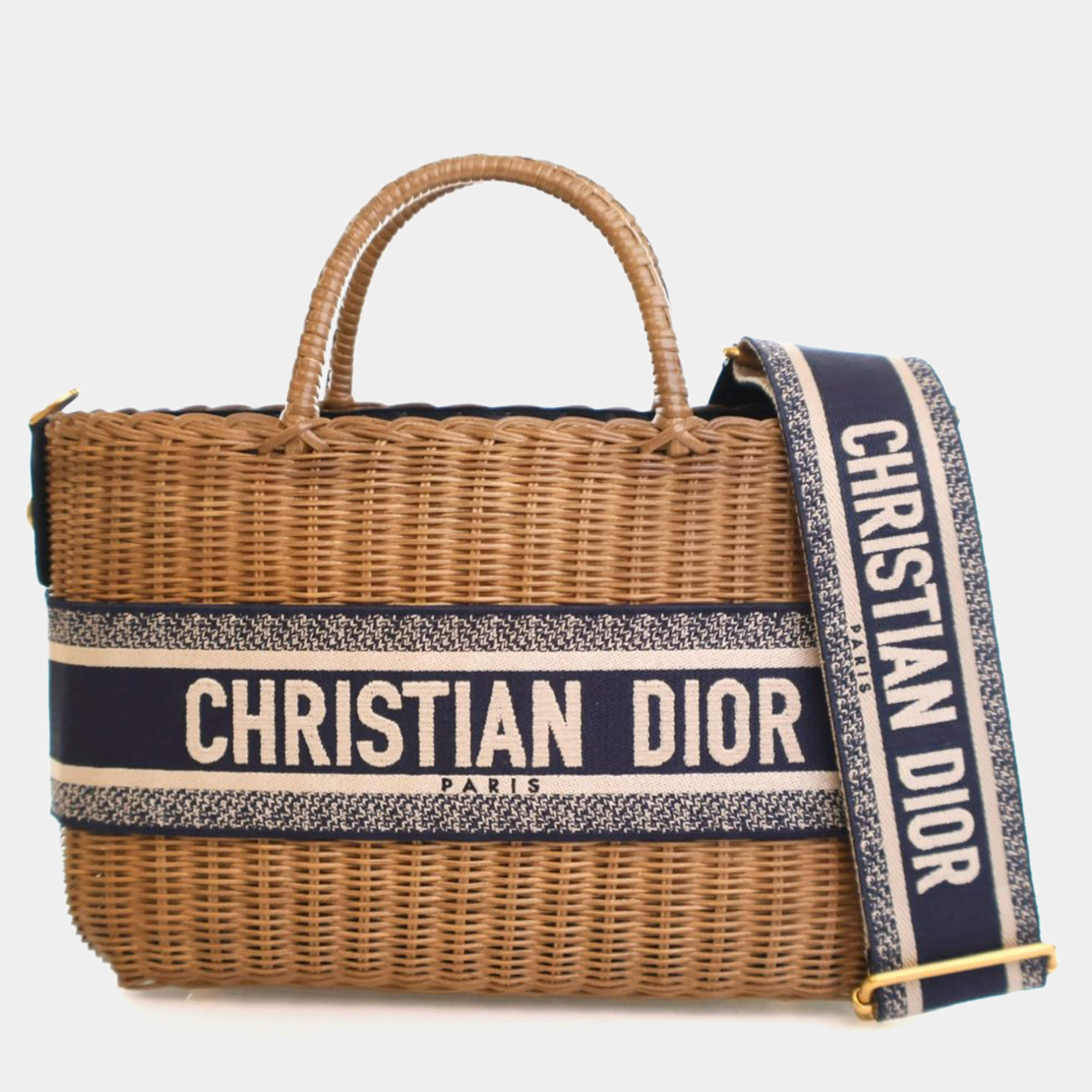 Pre Owned Dior Wicker Basket Bag