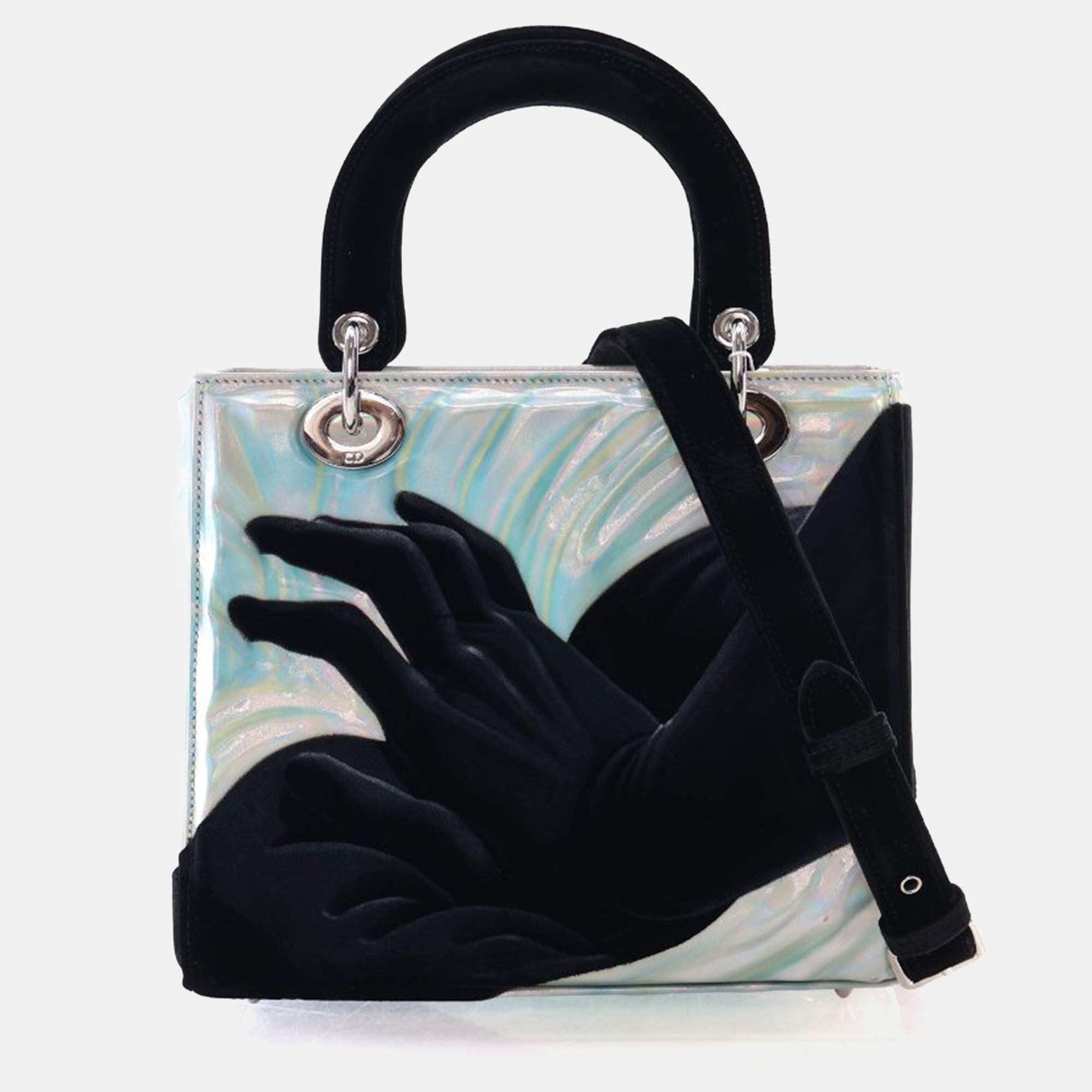 مملوكة مسبقًا Dior x Alex Gardner Medium Patent Velvet Lady Dior Art