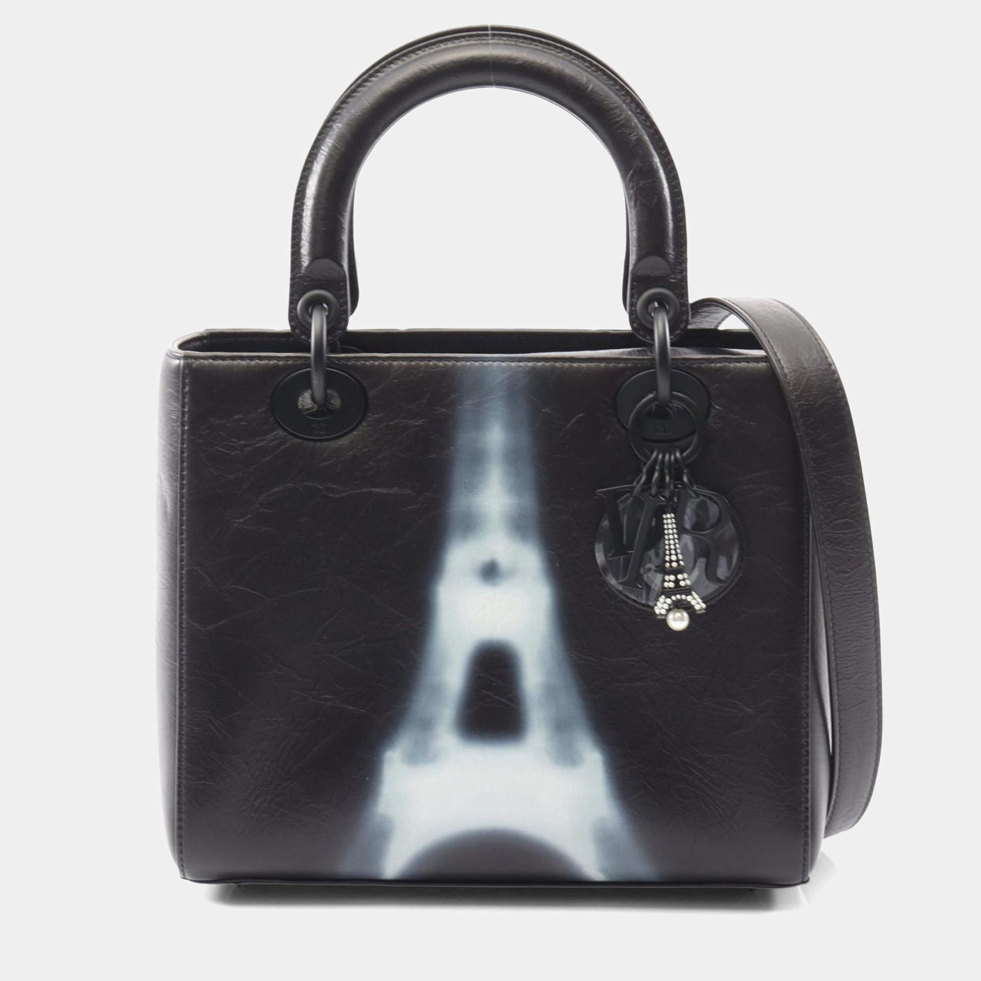 مملوكة مسبقًا Christian Dior Dior Lady Handbag Leather Black