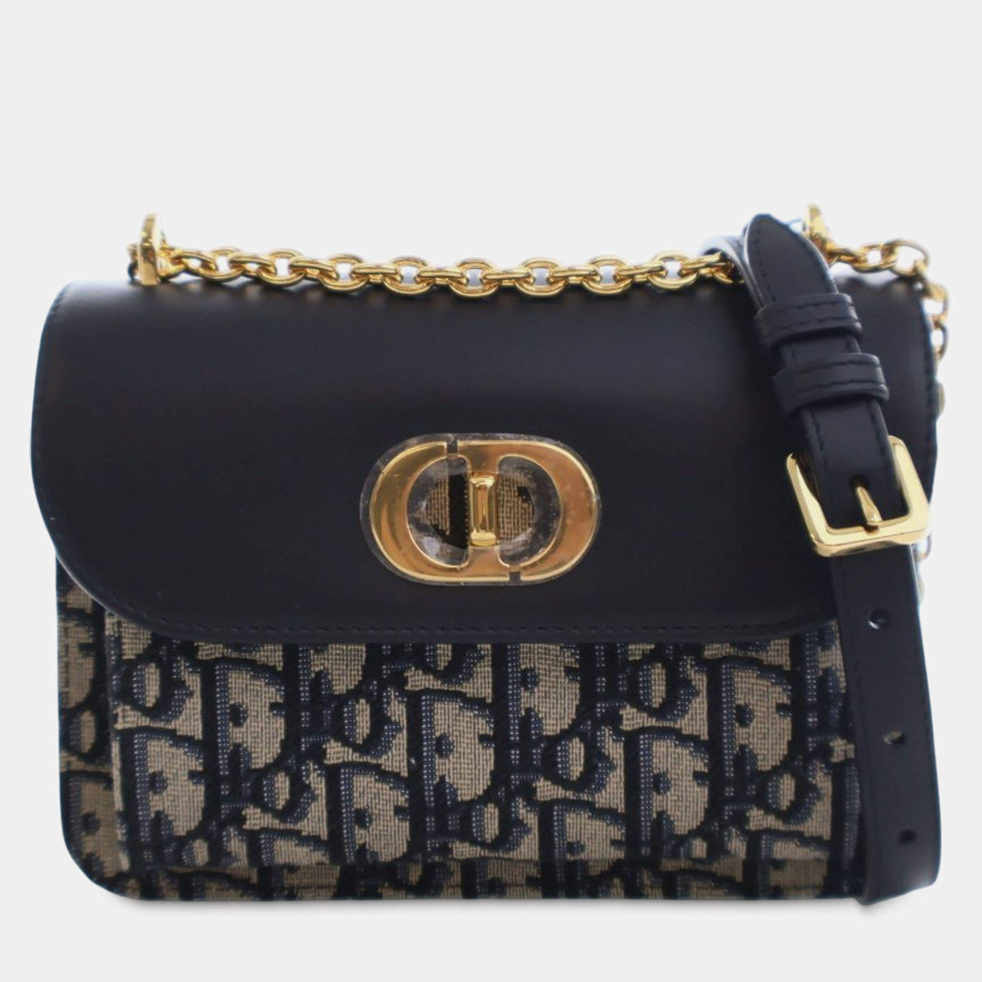 مملوكة مسبقًا Dior Blue Mini Oblique Canvas Miss Maddy Flap