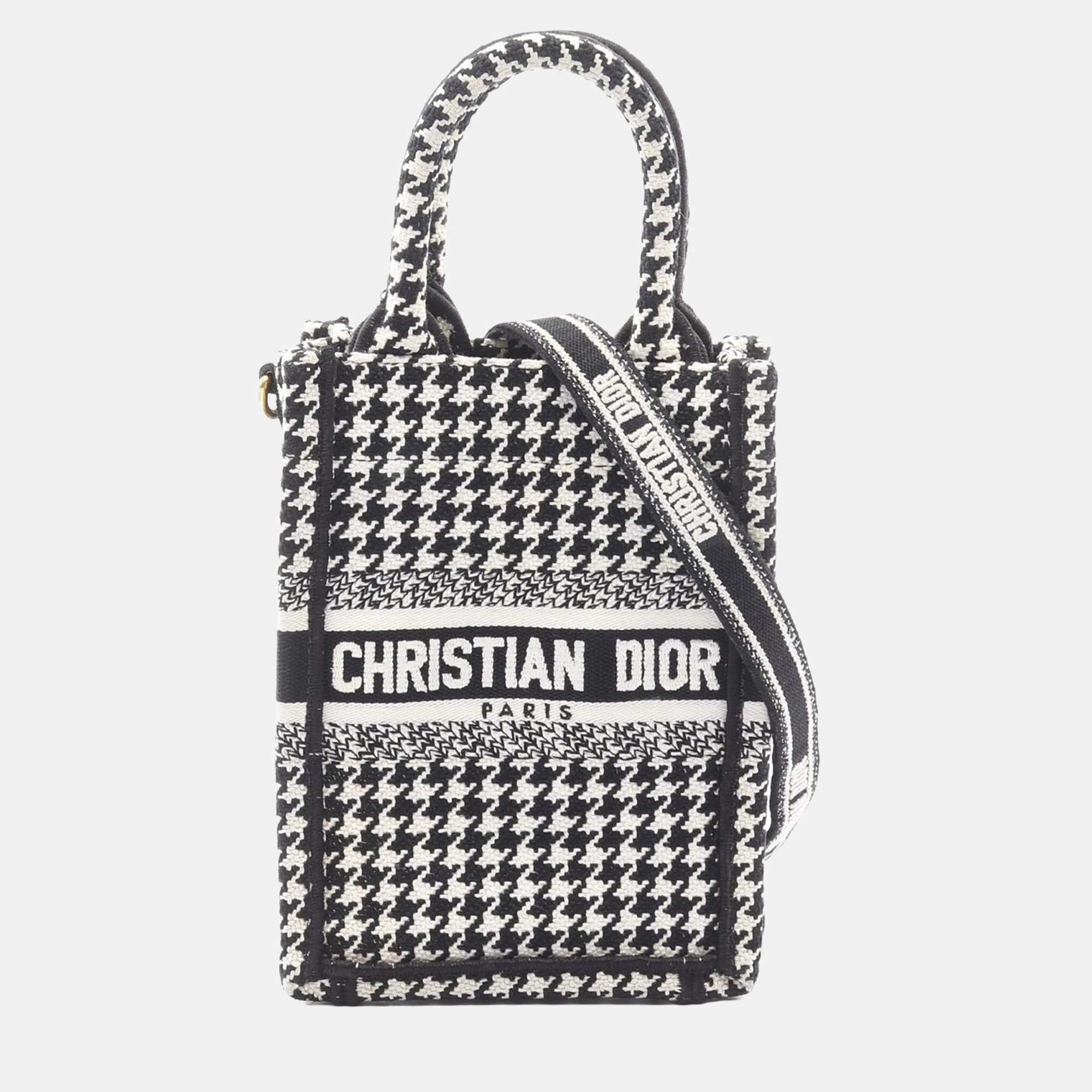 مملوكة مسبقًا Dior Book Tote Vertical Mini Canvas Crossbody Bag
