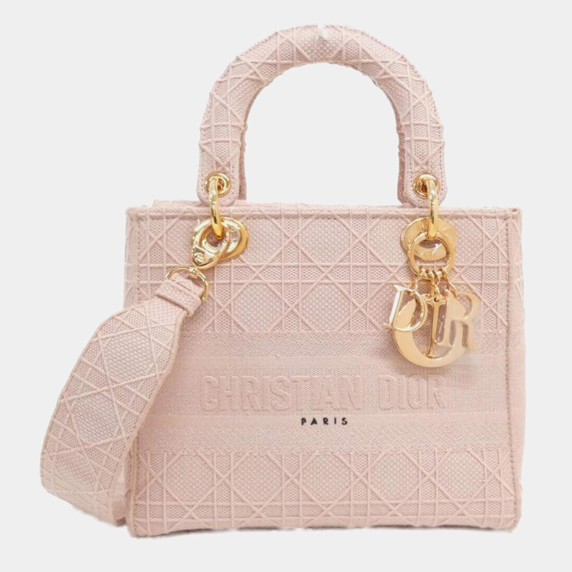 مملوكة مسبقًا حقيبة يد ديور ليدي دي-لايت متوسطة