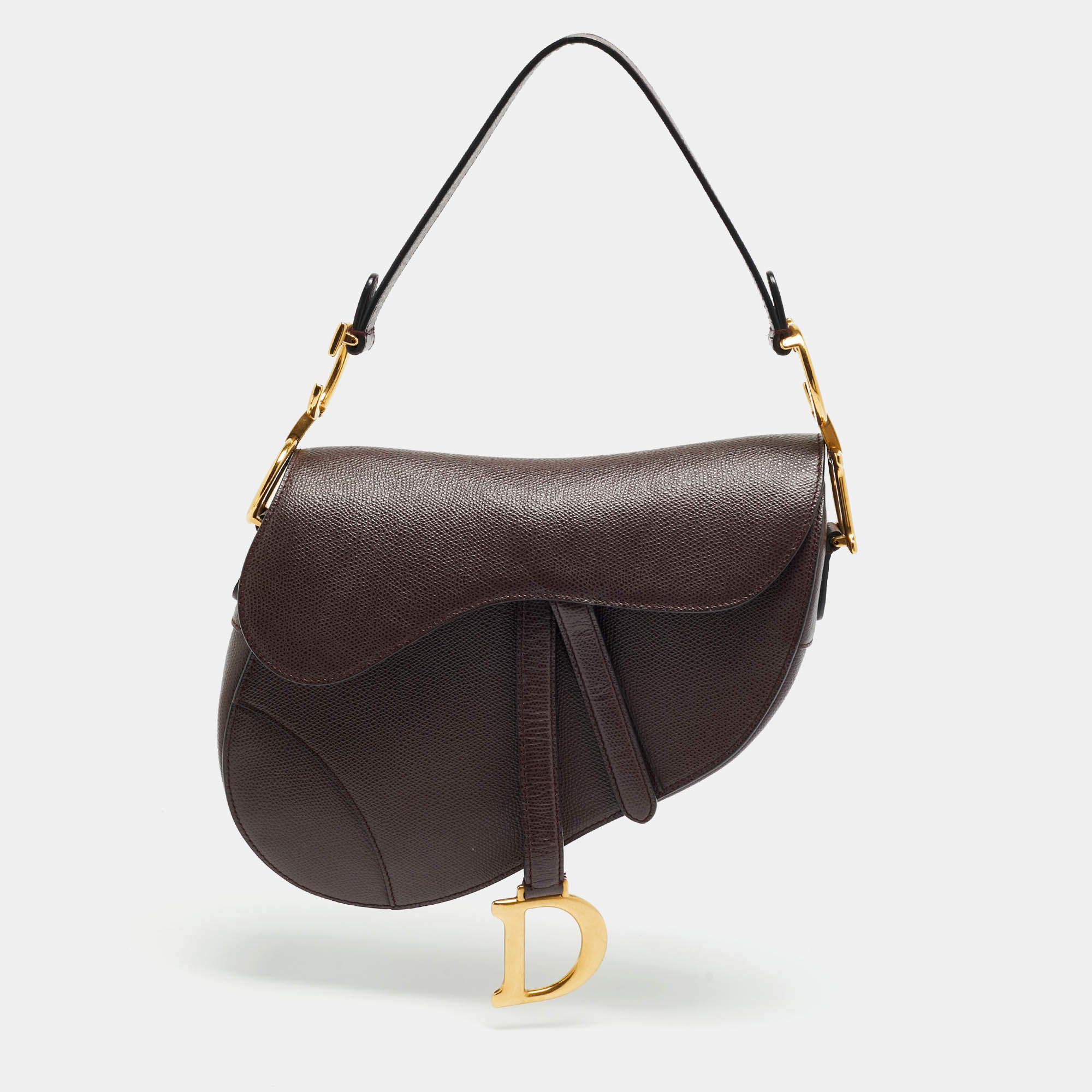 مملوكة مسبقًا حقيبة كتف ديور سادل جلد أزرق كحلي