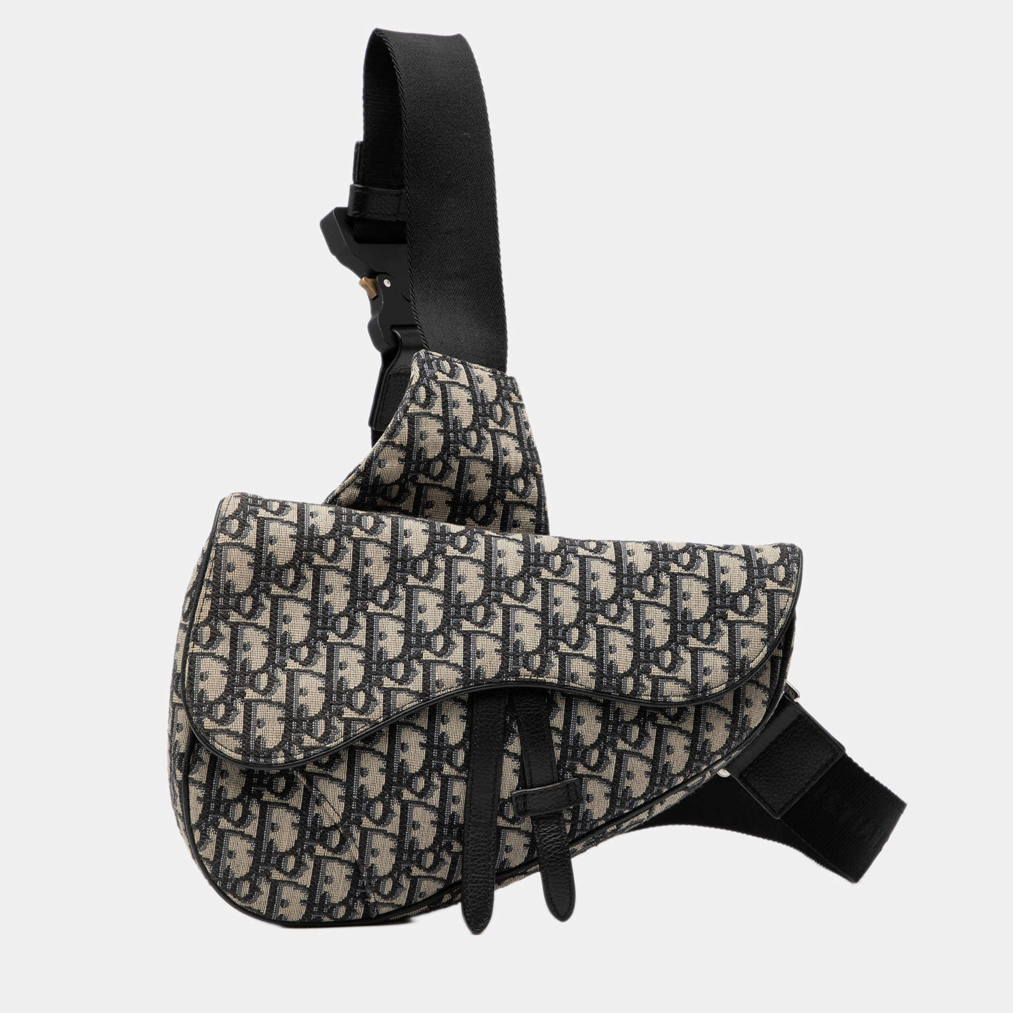 مملوكة مسبقًا Dior Blue Oblique Canvas Saddle Crossbody