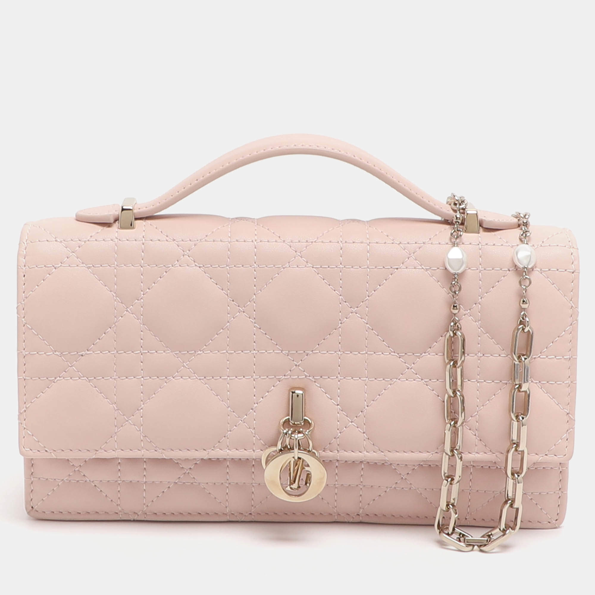 Pre Owned Dior My Dior Mini Dusty Pink Cannage Leather Bag
