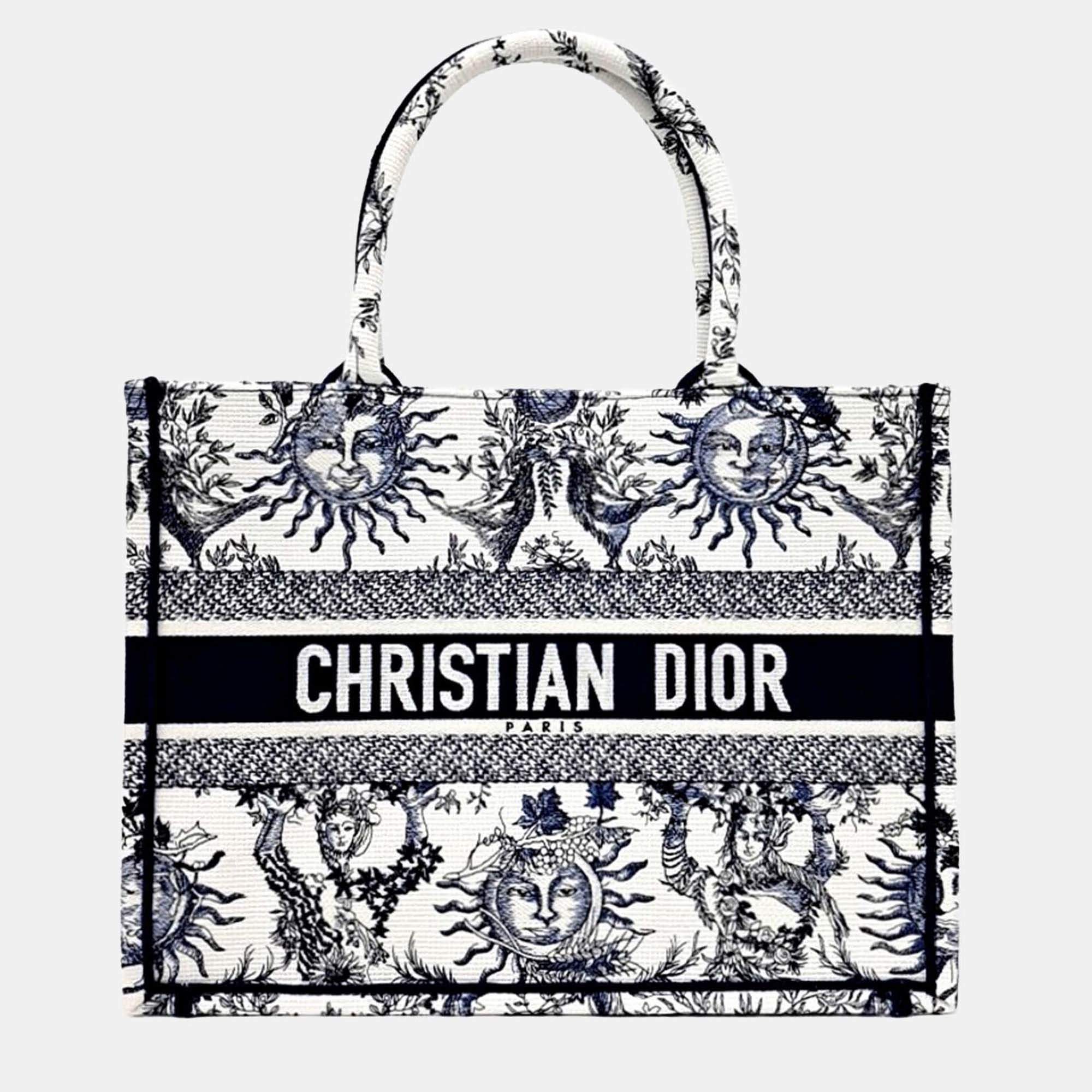 Pre Owned Dior Multicolor Fabric Book Tote Bag