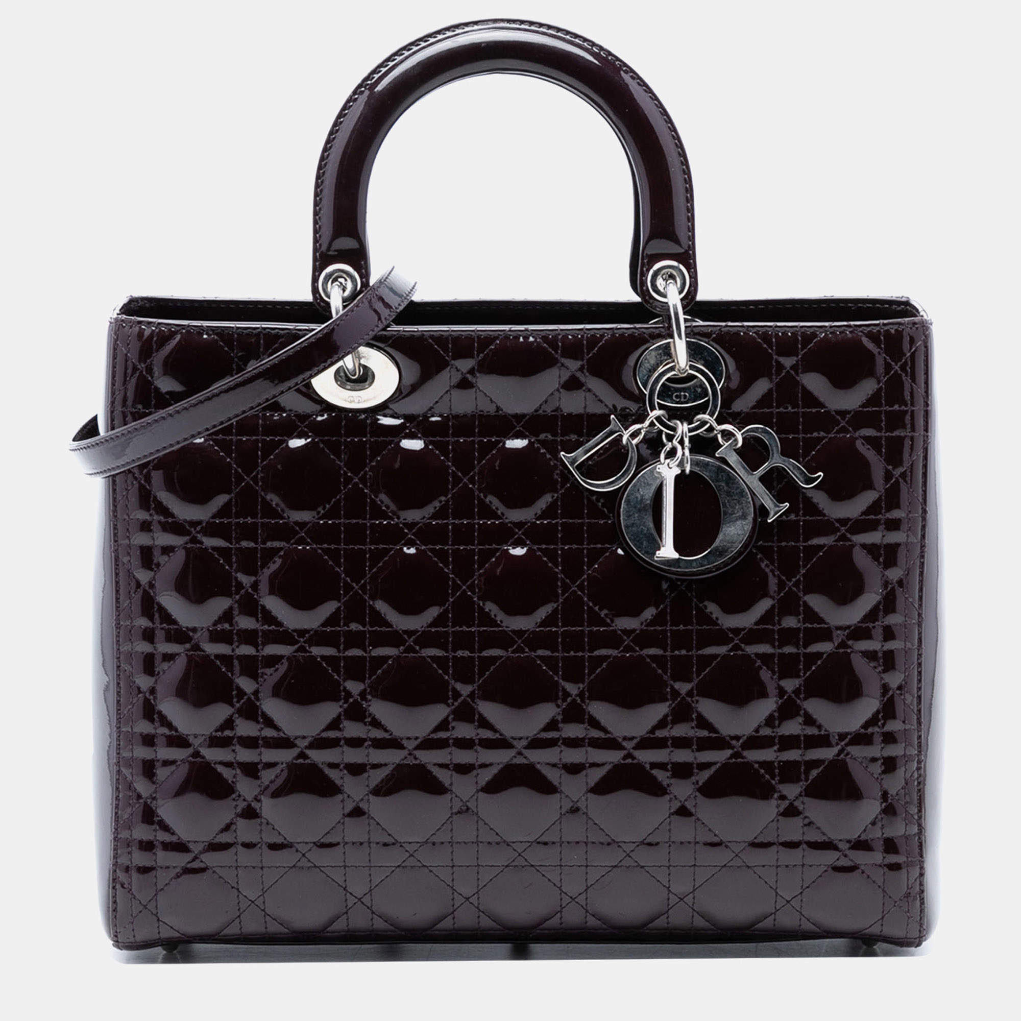 مملوكة مسبقًا حقيبة ديور ليدي كنّاج براءة كبيرة بنفسجية