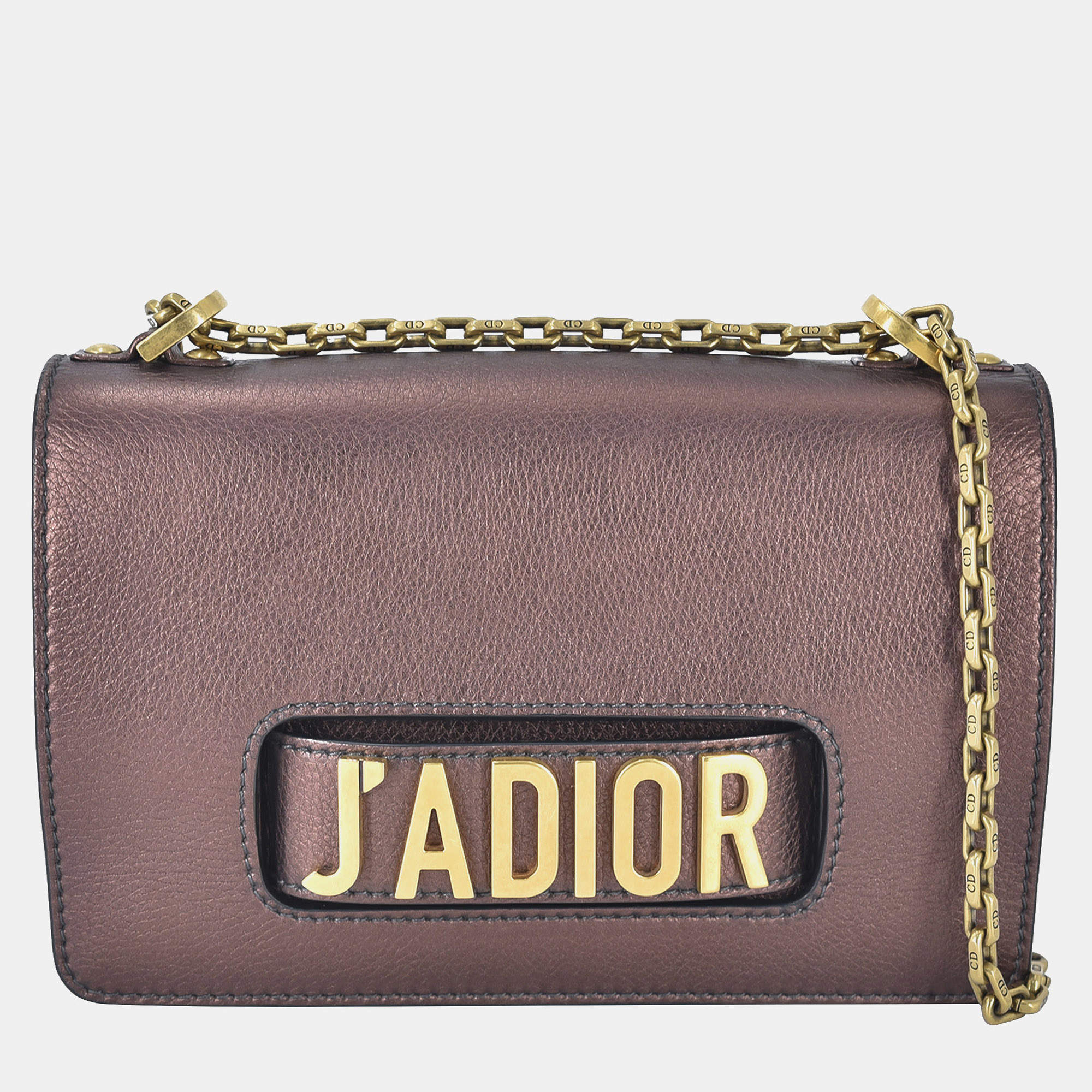 Pre Owned Dior Brown Medium J'Adior Chain Flap