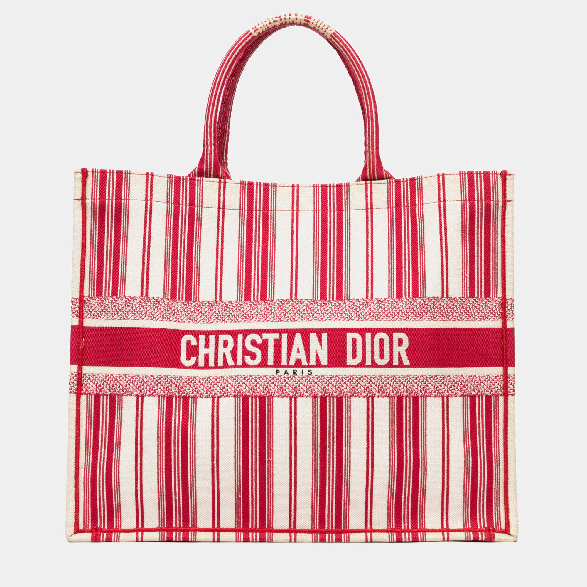 Pre Owned حقيبة يد توتس كتاب ديور مقلمة كبيرة حمراء