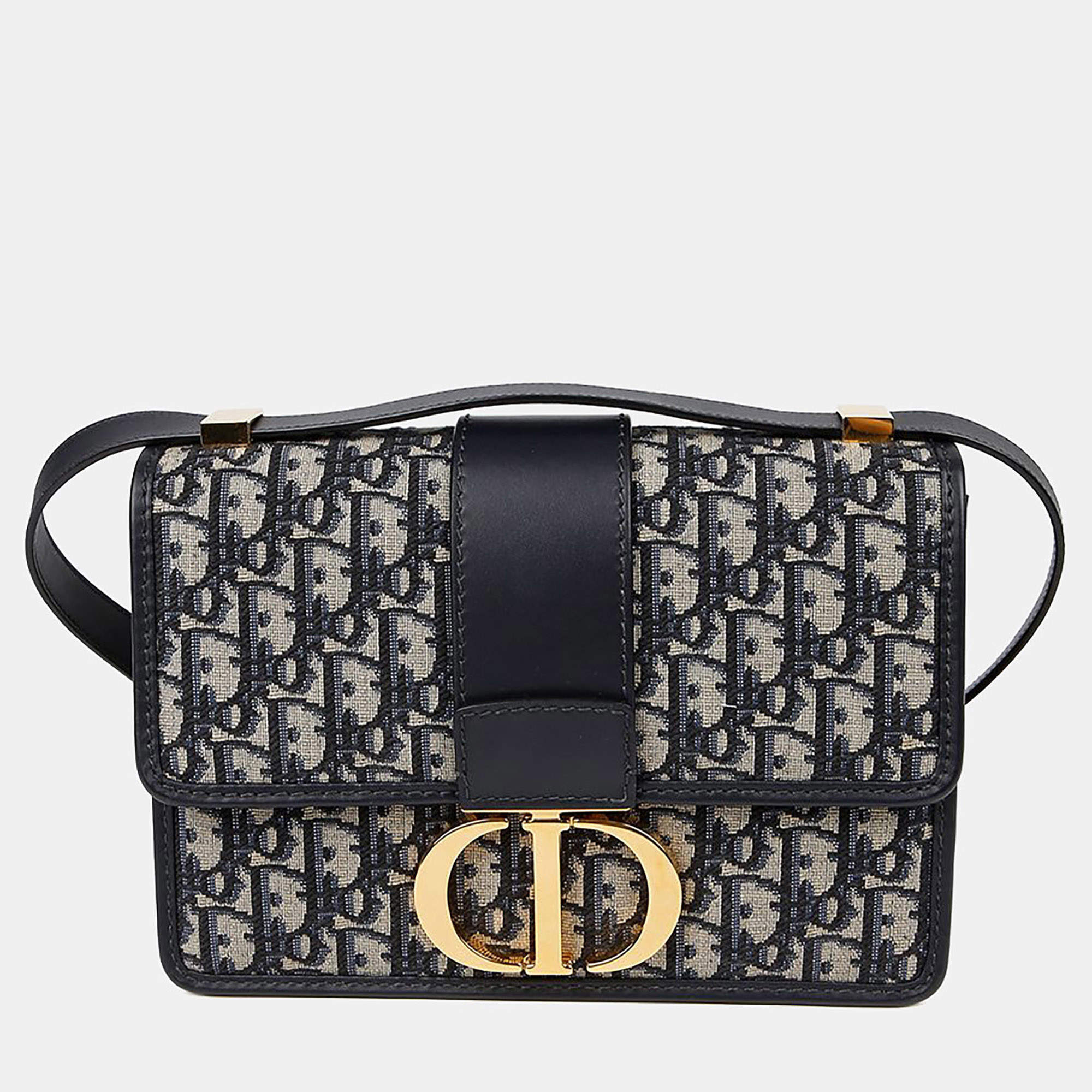 Pre Owned حقيبة كتف جبل جلد أزرق ديور