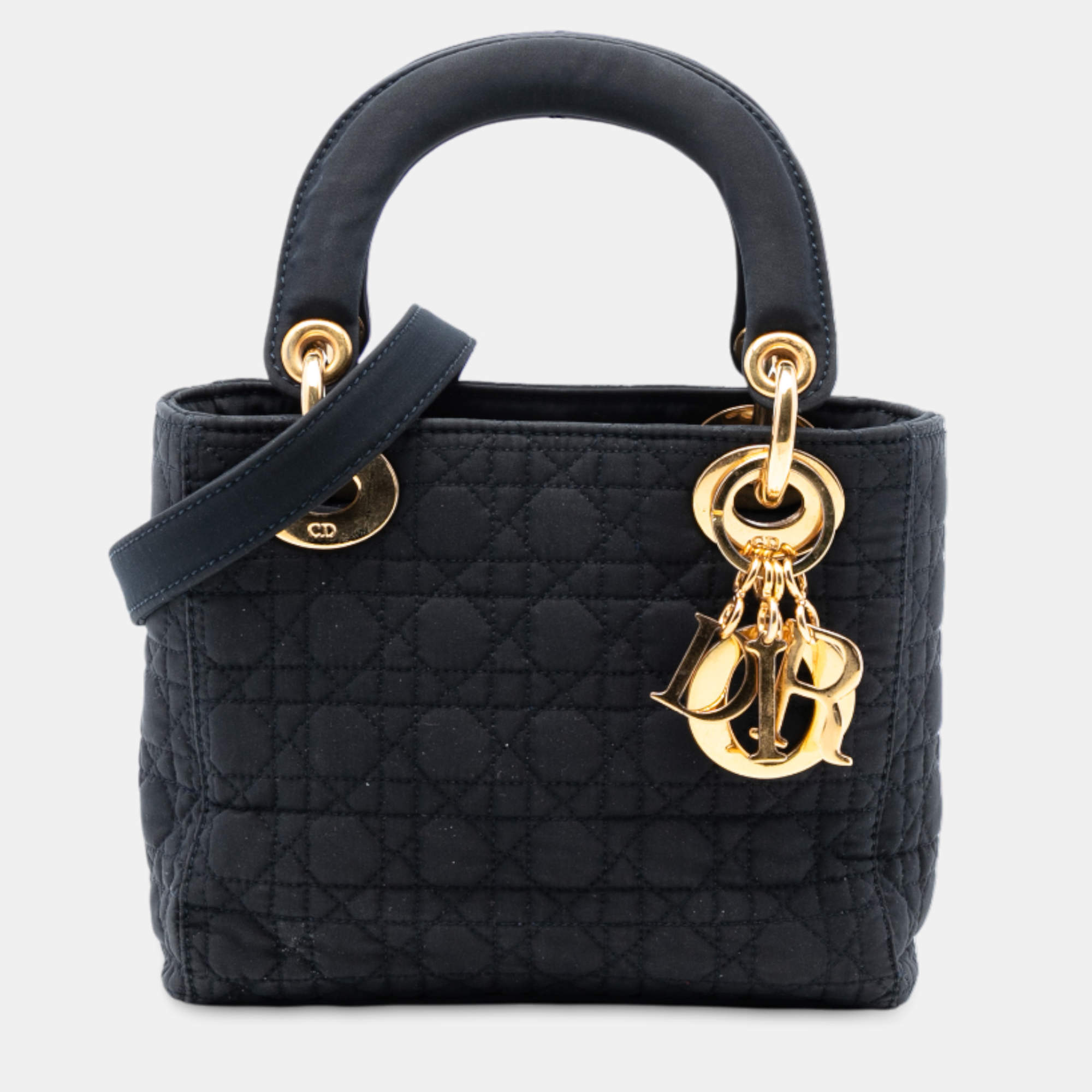 مملوكة مسبقًا Dior Black Mini Nylon Cannage Lady Dior