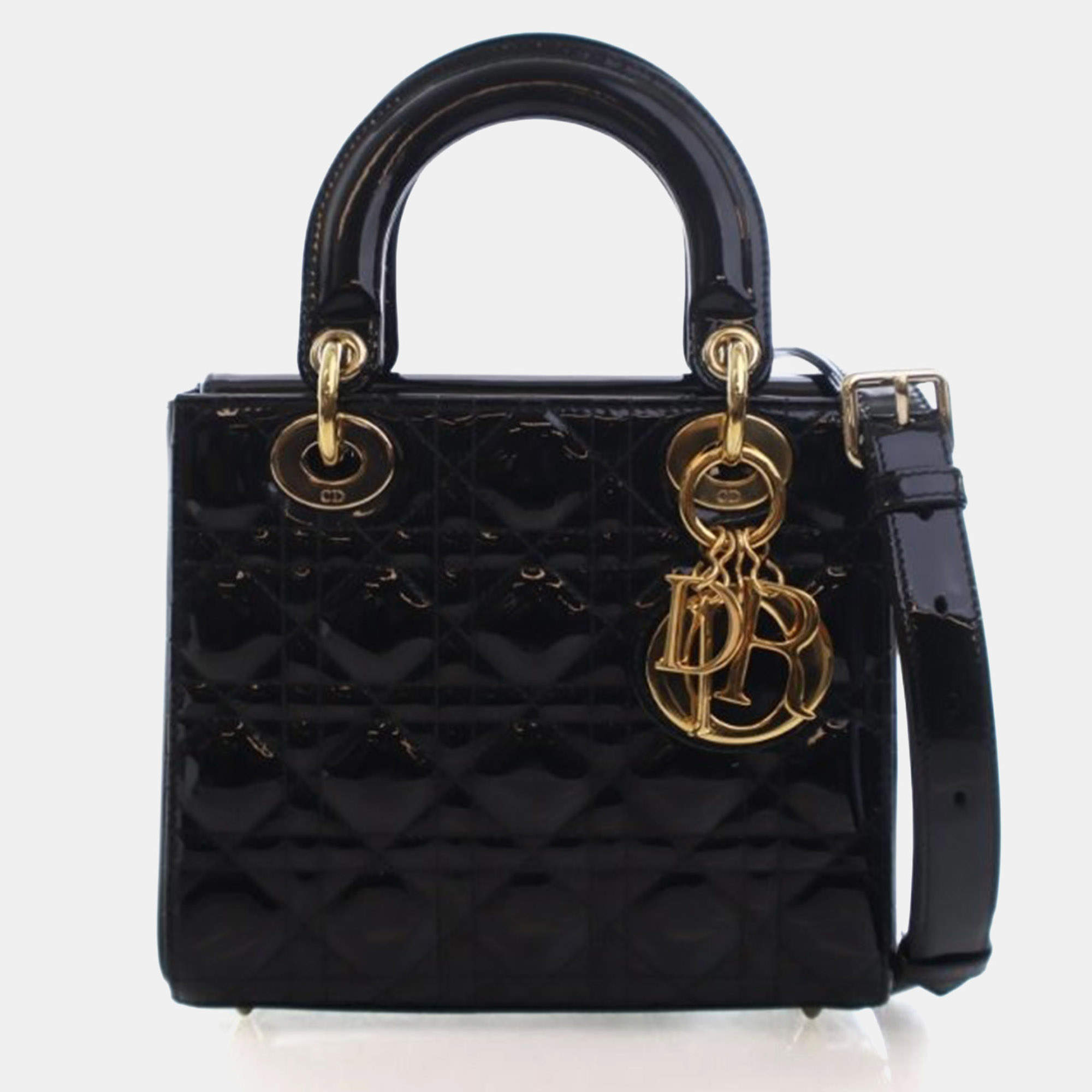 مملوكة مسبقًا Christian Dior Small Patent Lady Dior