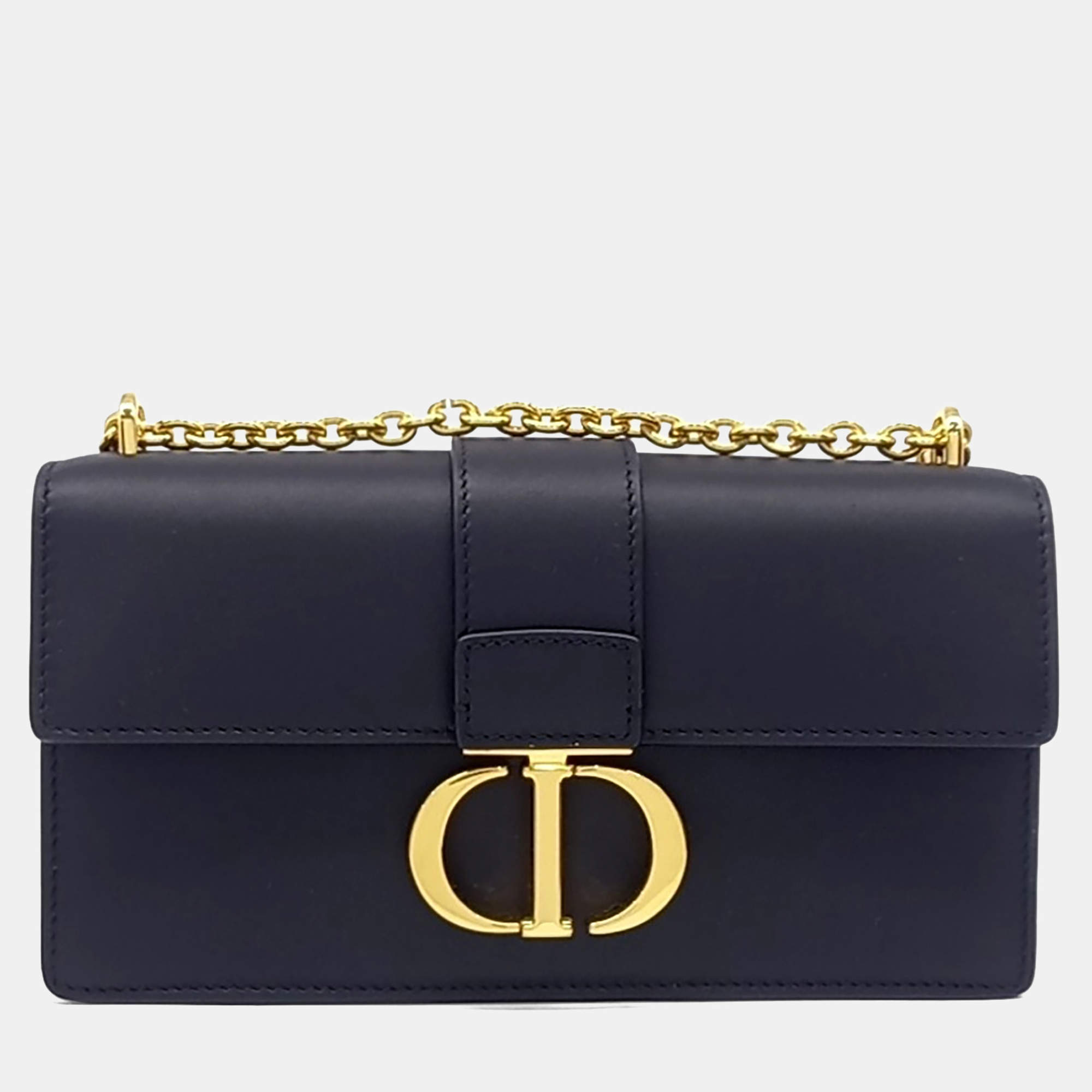 مملوكة مسبقًا Dior Black Leather 30 Montaigne Bag East West