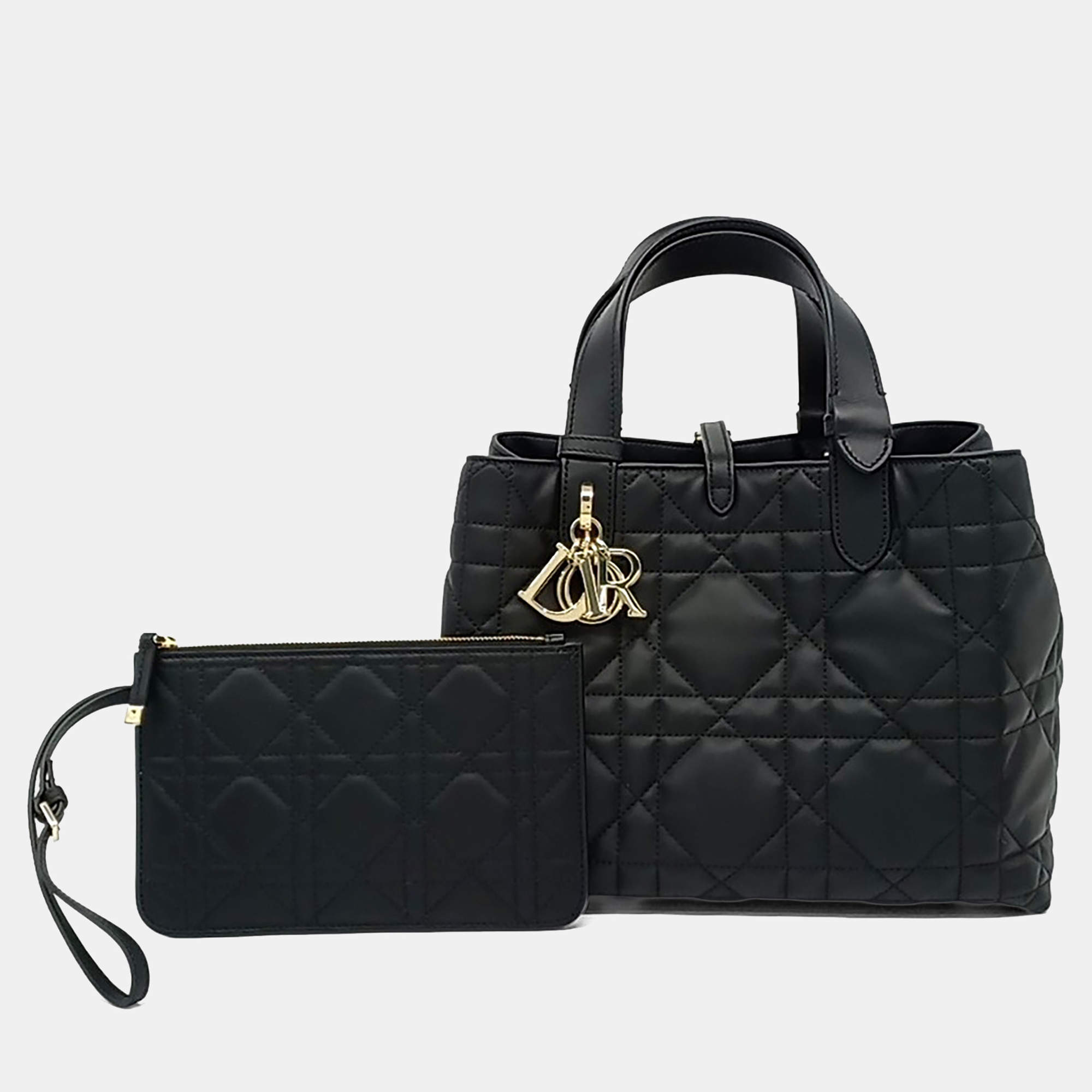 مملوكة مسبقًا Dior Black Leather Toujours Medium