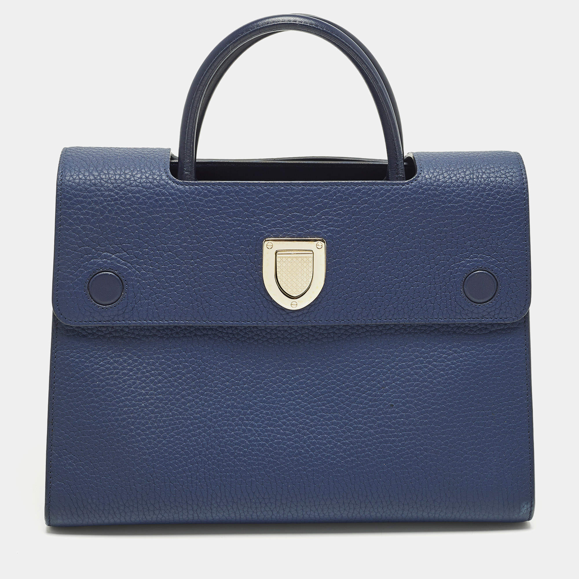 مملوكة مسبقًا Dior Diorever Medium Blue Leather Top Handle Bag