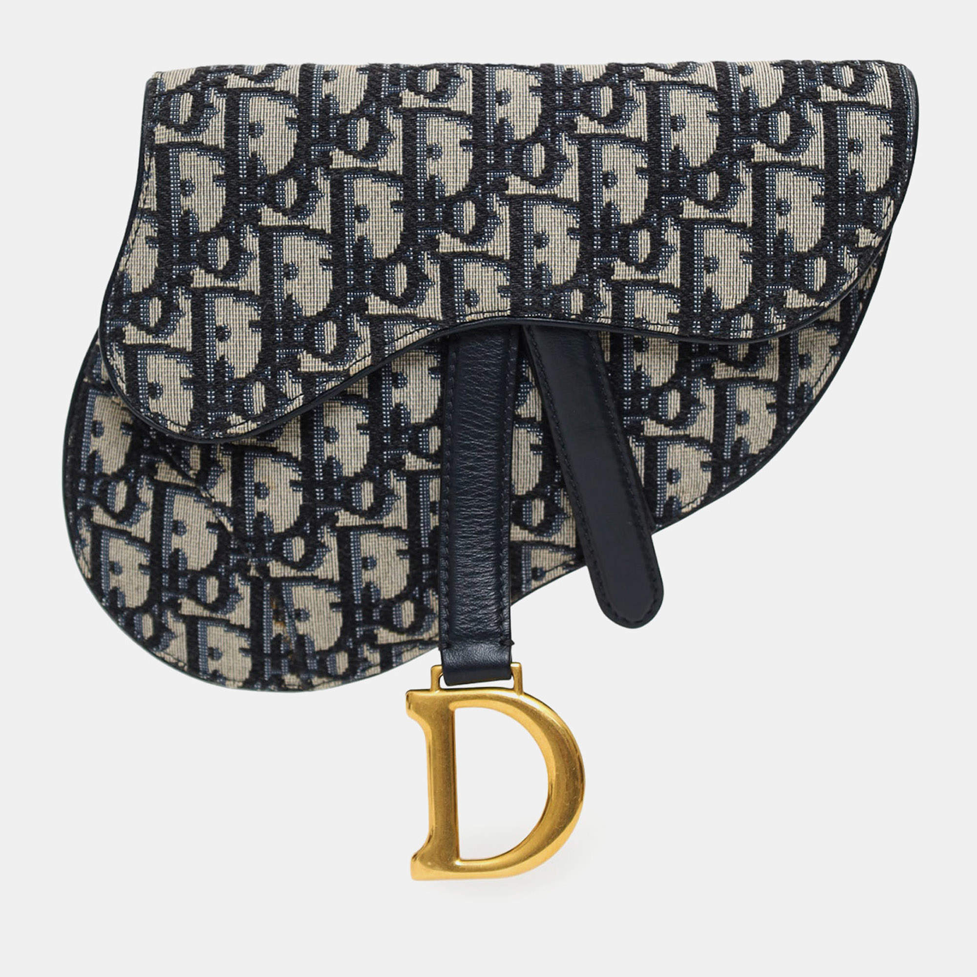 Pre Owned حقيبة خصر كريستيان ديور سادل قماش مائل كحلي