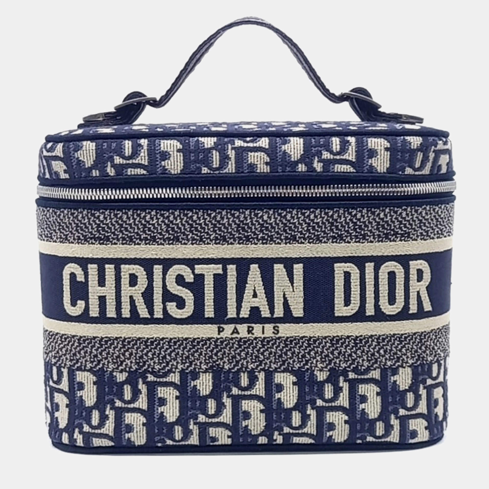 مملوكة مسبقًا Dior Blue Canvas  Oblique Travel Vanity