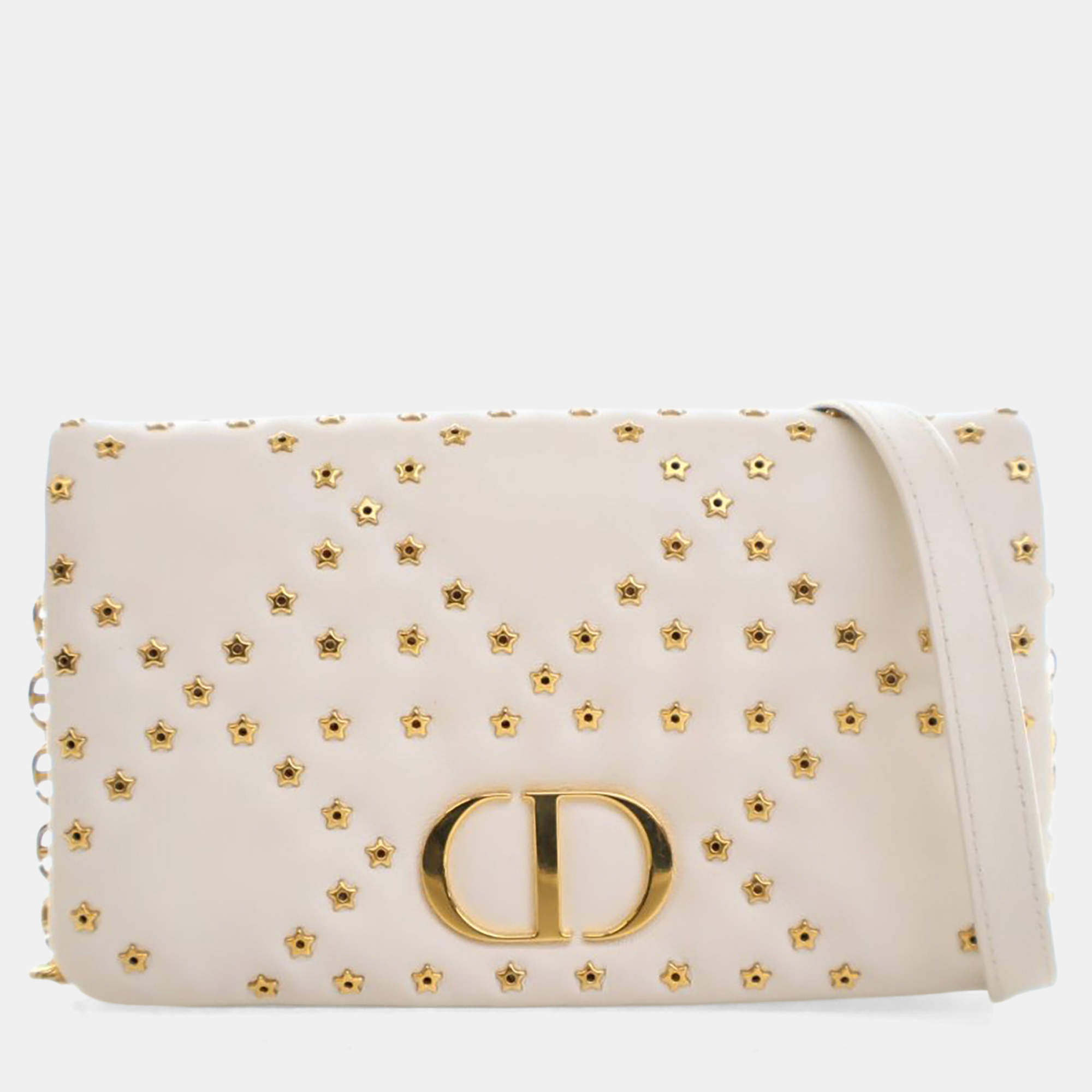 Pre Owned Christian Dior Lambskin Lucky Star Caro Bag