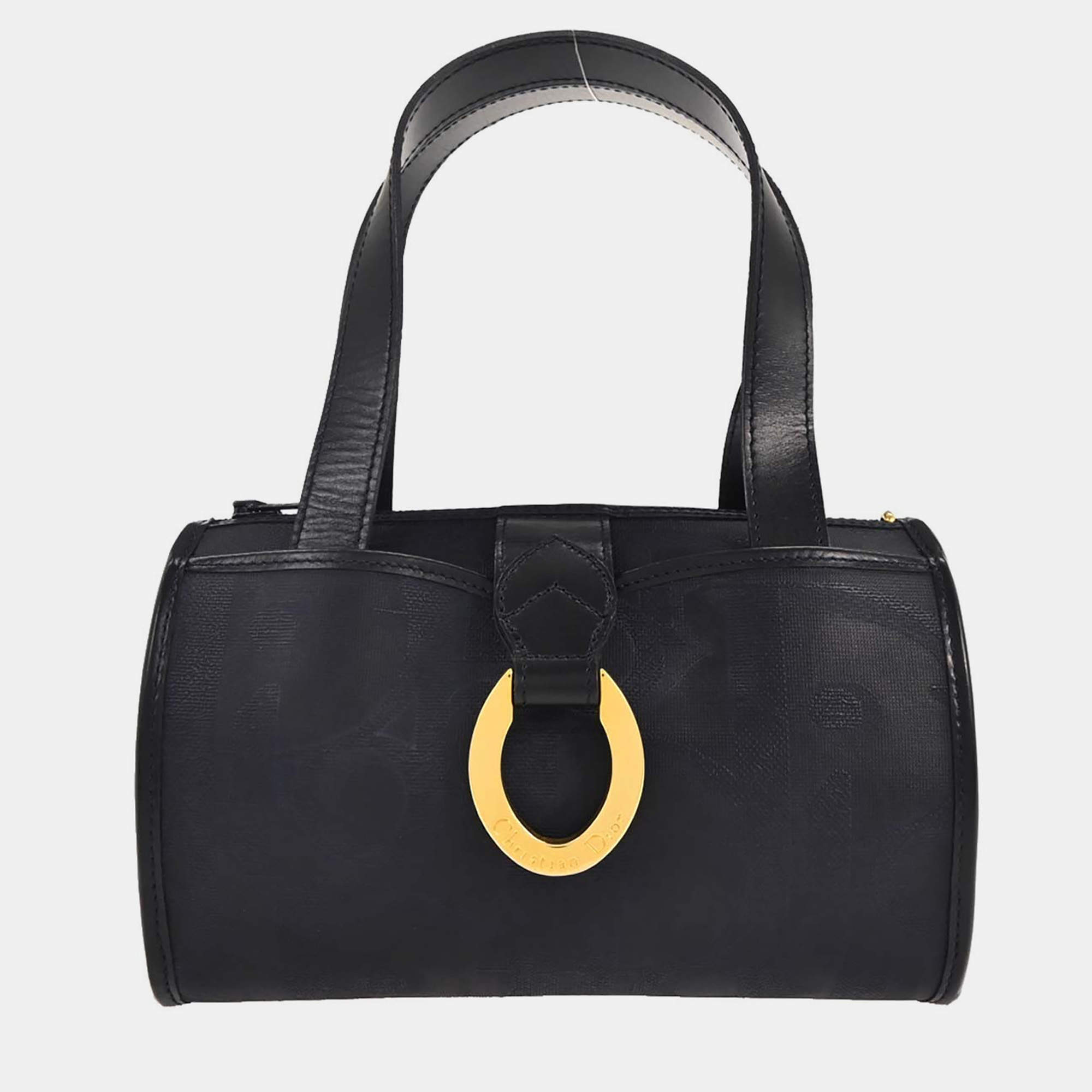 Pre Owned Christian Dior Navy Trotter Handbag