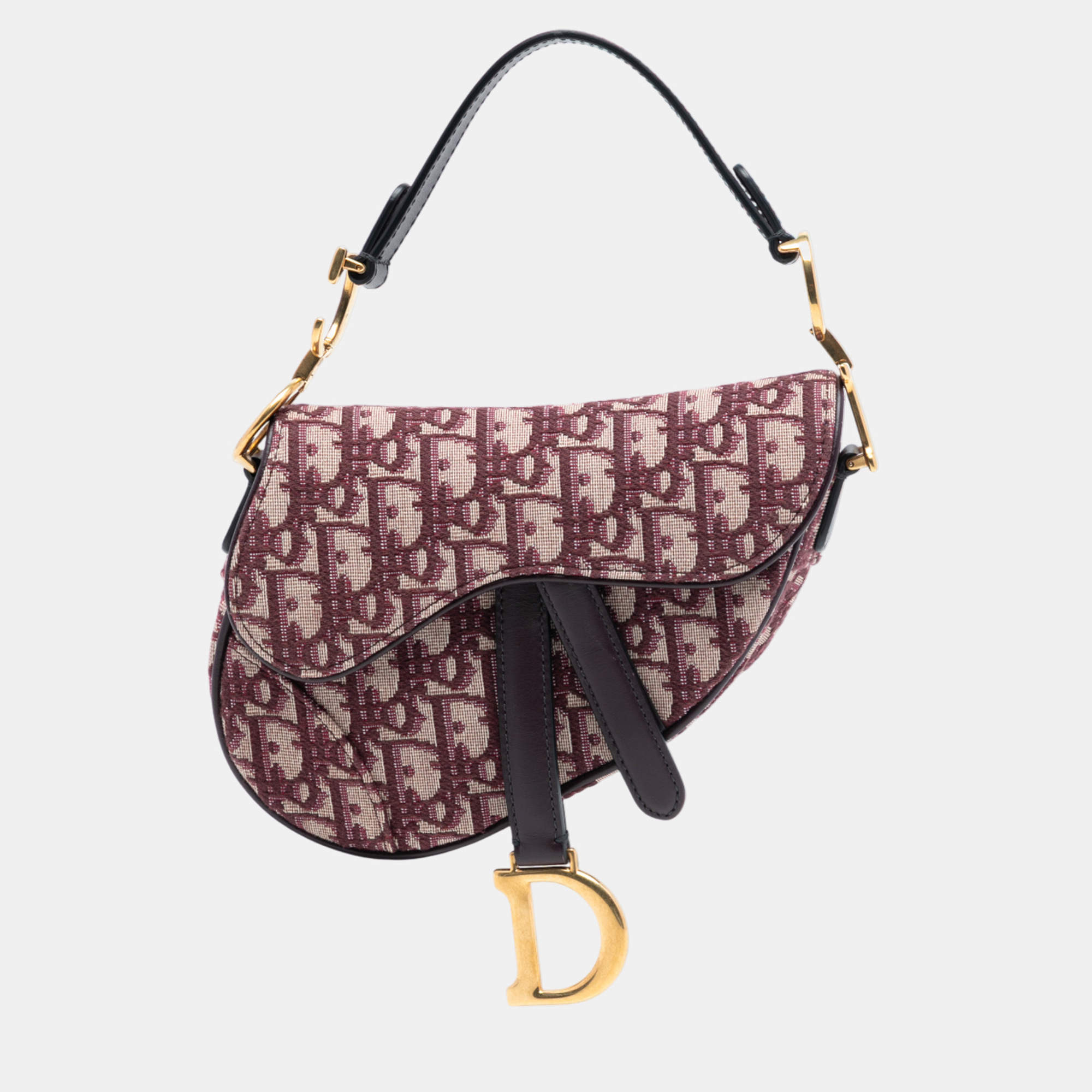 مملوكة مسبقًا Dior Red Mini Oblique Canvas Saddle Bag