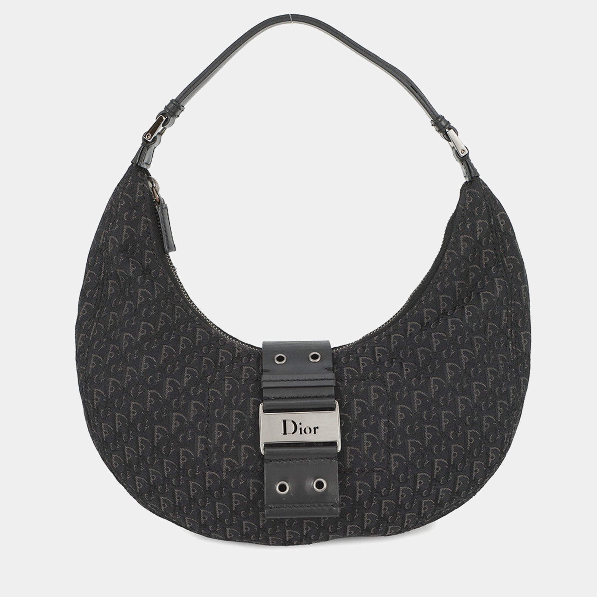 Pre Owned Dior Trotter Street Chic Black Canvas