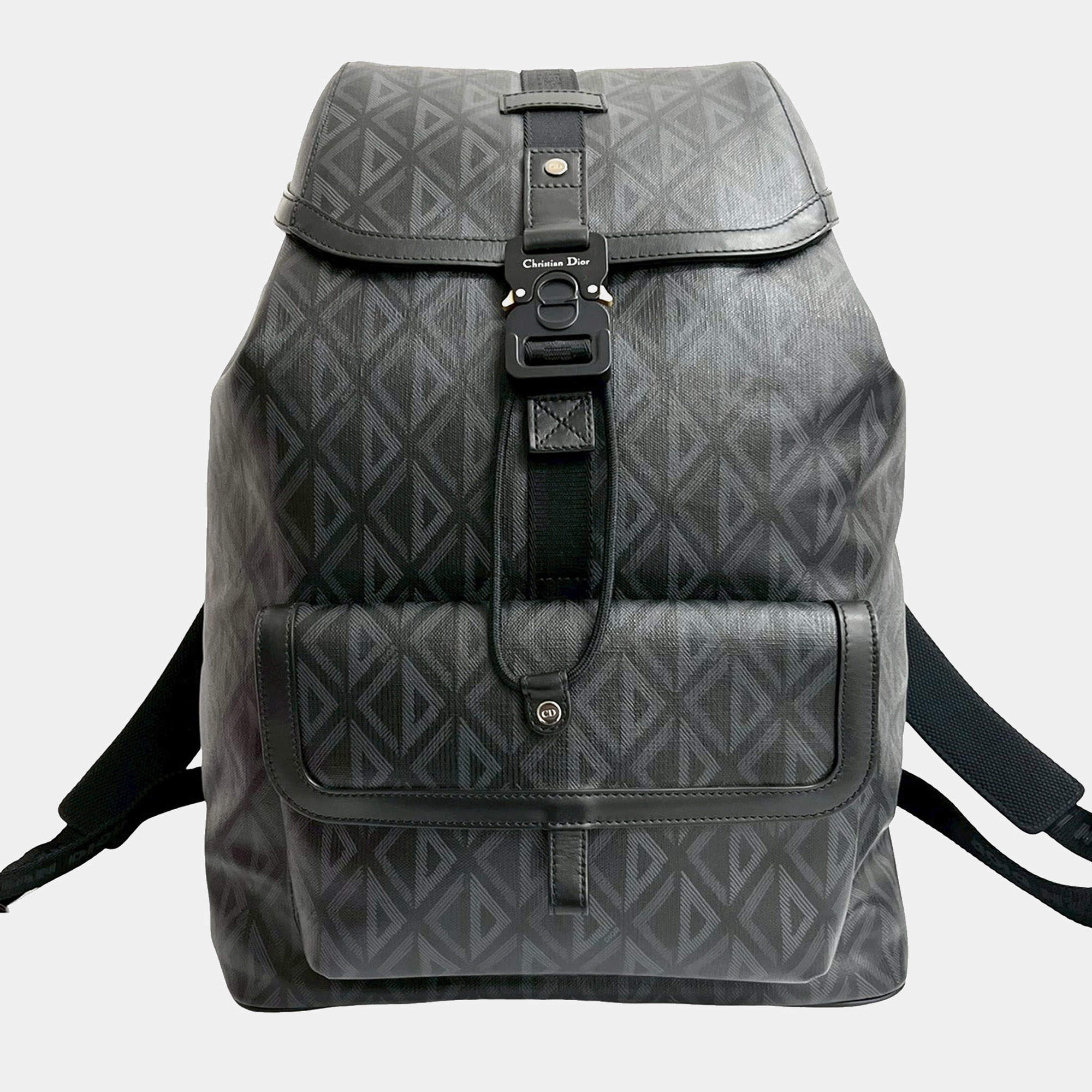 مملوكة مسبقًا Dior Black CD Coated Canvas Hit the Road Backpack