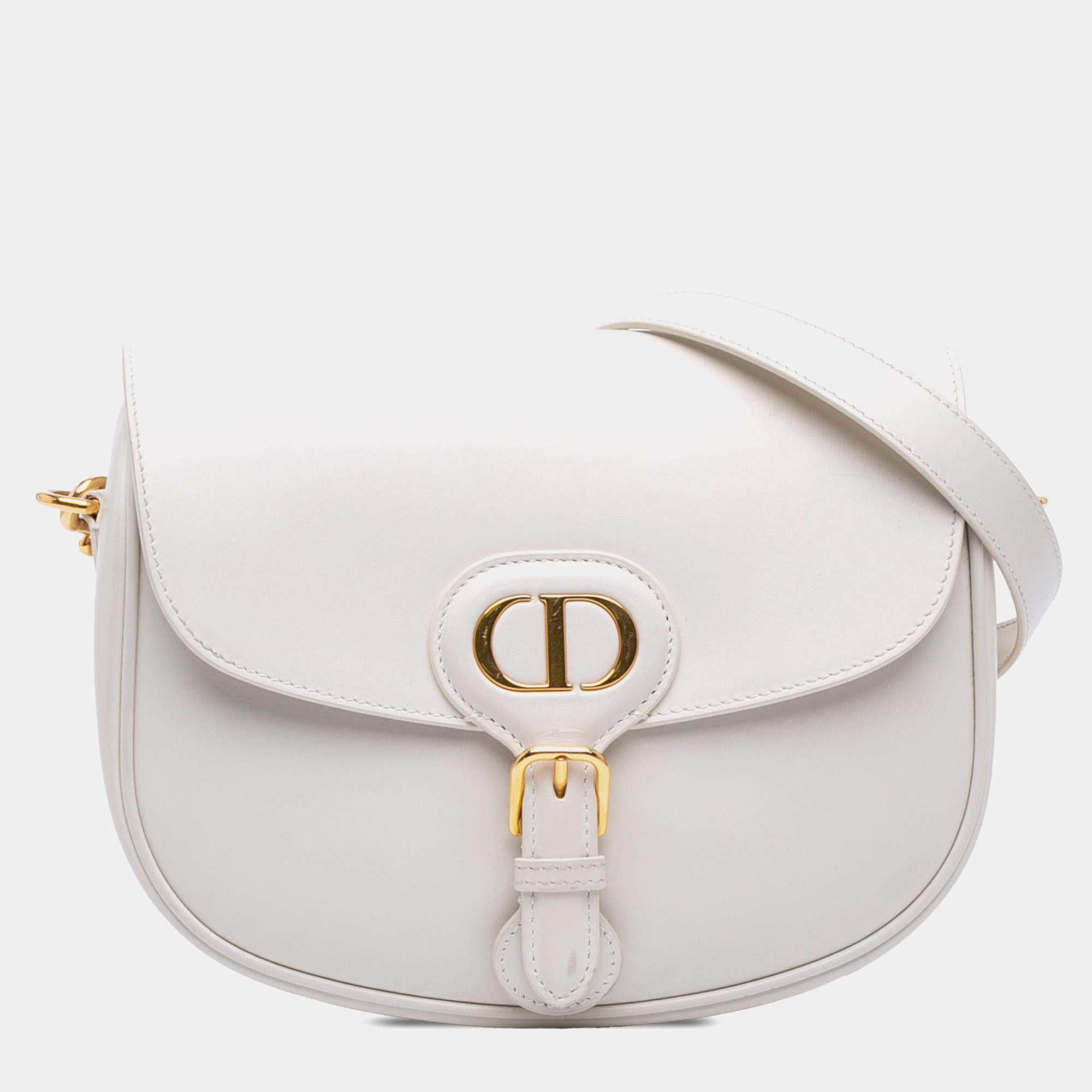 مملوكة مسبقًا Dior White Medium Leather Bobby Crossbody