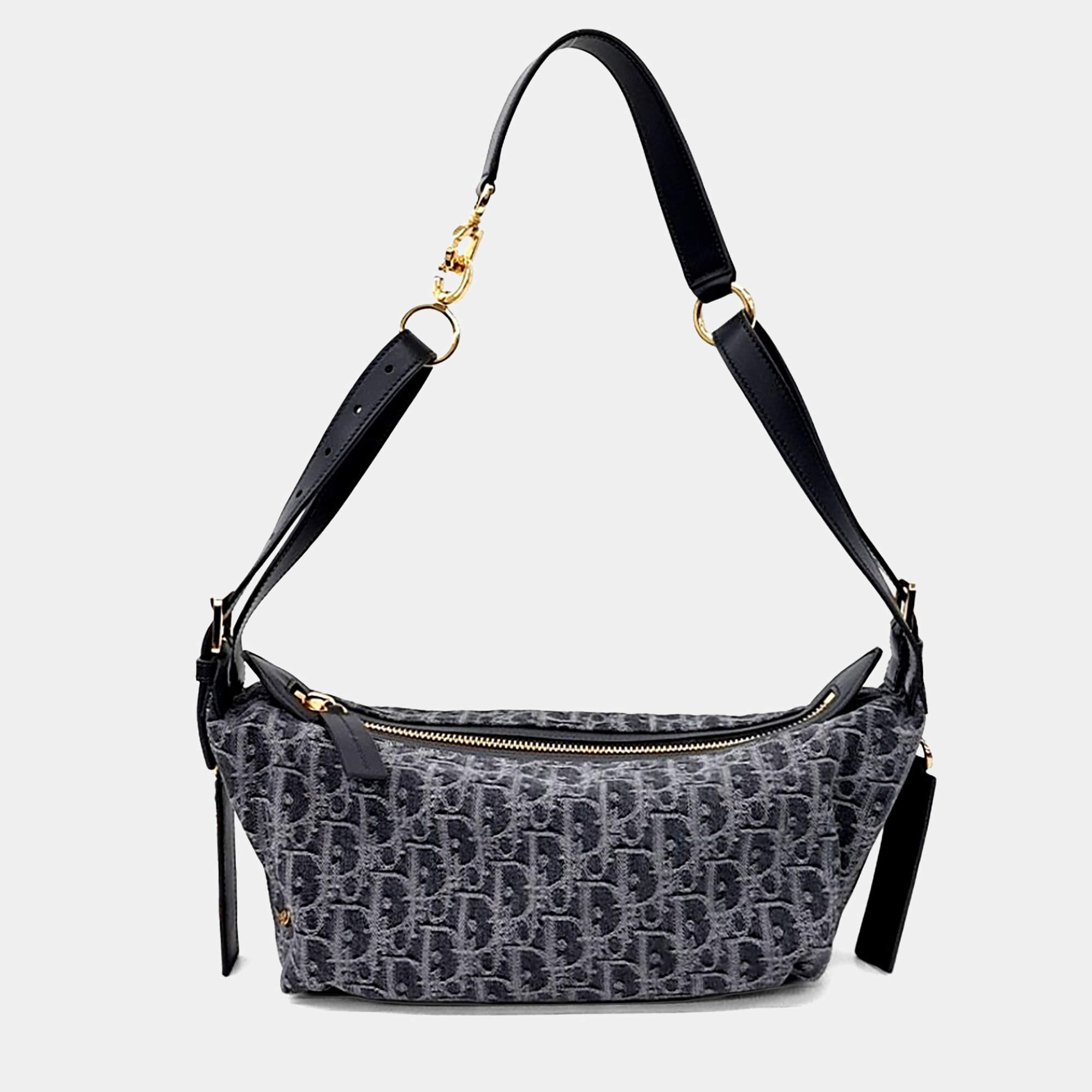 Pre Owned حقيبة ديور د جيرني دنيم رمادي صغيرة