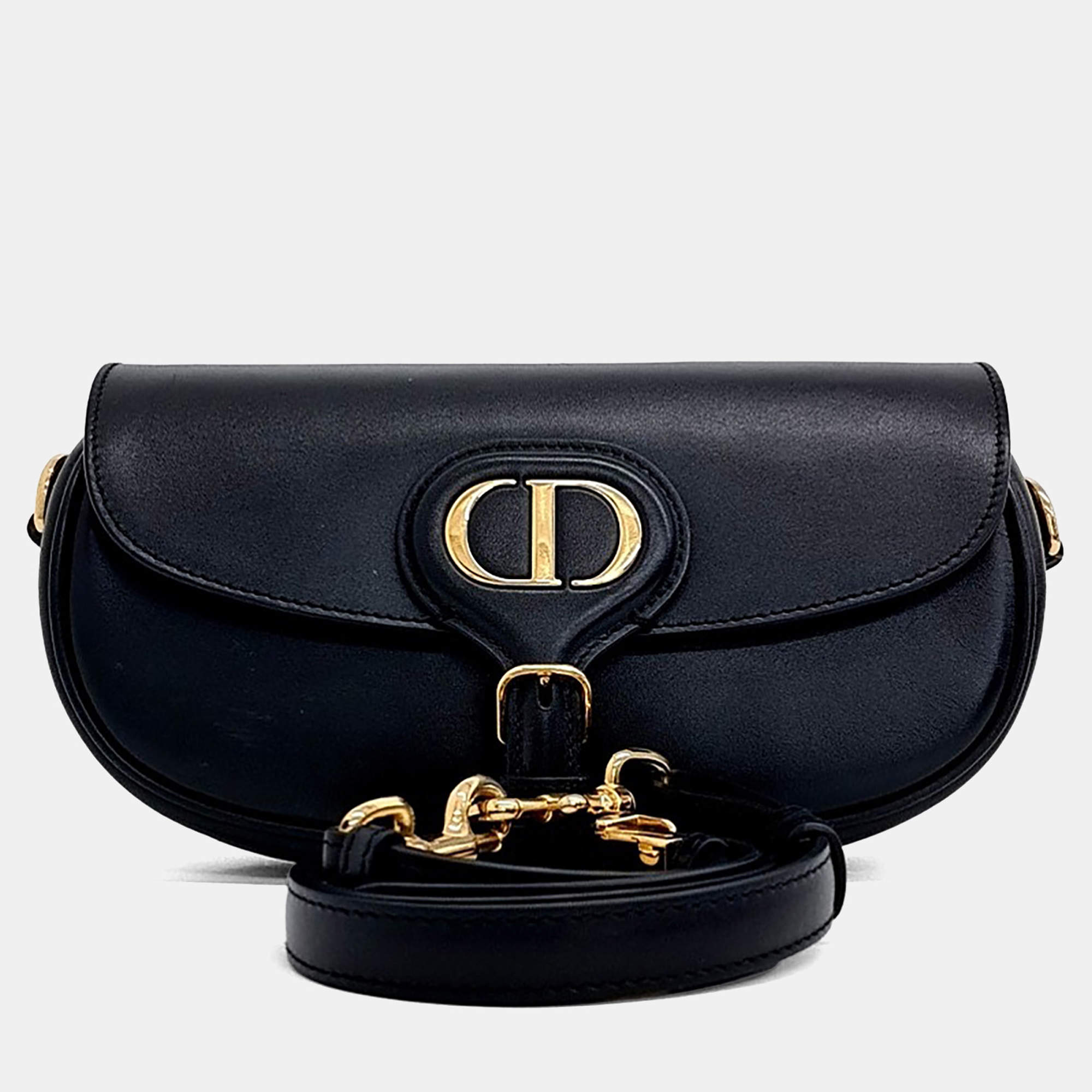 Pre Owned حقيبة باربي إيست وست جلد أسود ديور