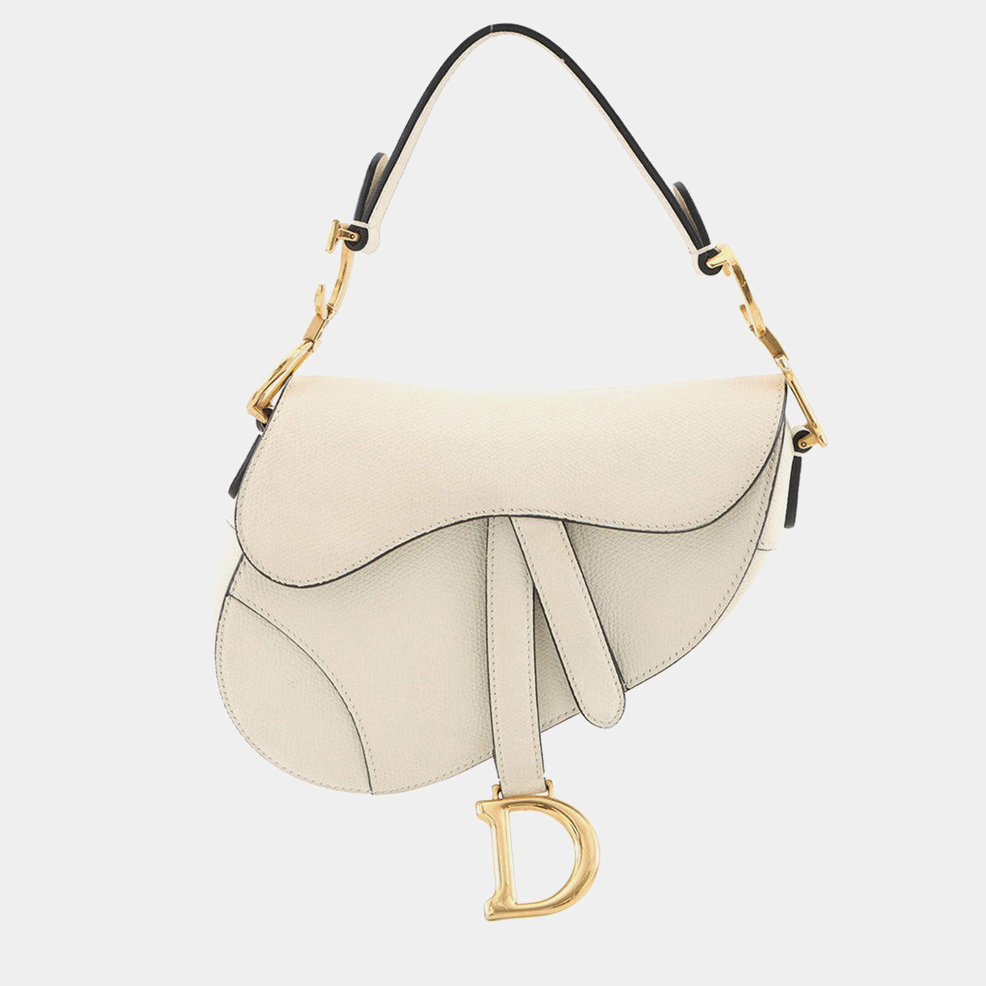 مملوكة مسبقًا Dior Saddle Bag White Leather Size Mini