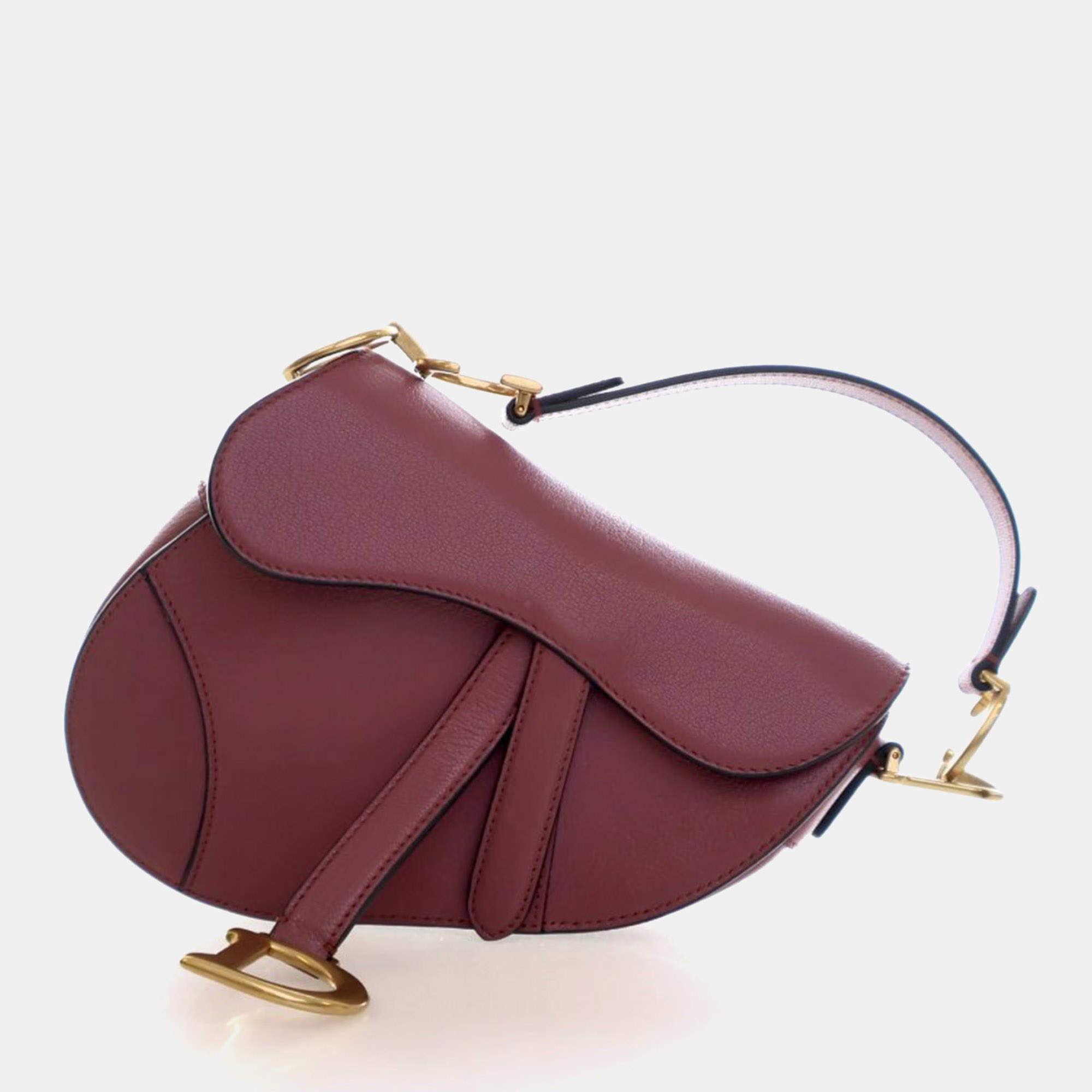 Pre Owned Christian Dior Mini Calfskin Saddle Bag