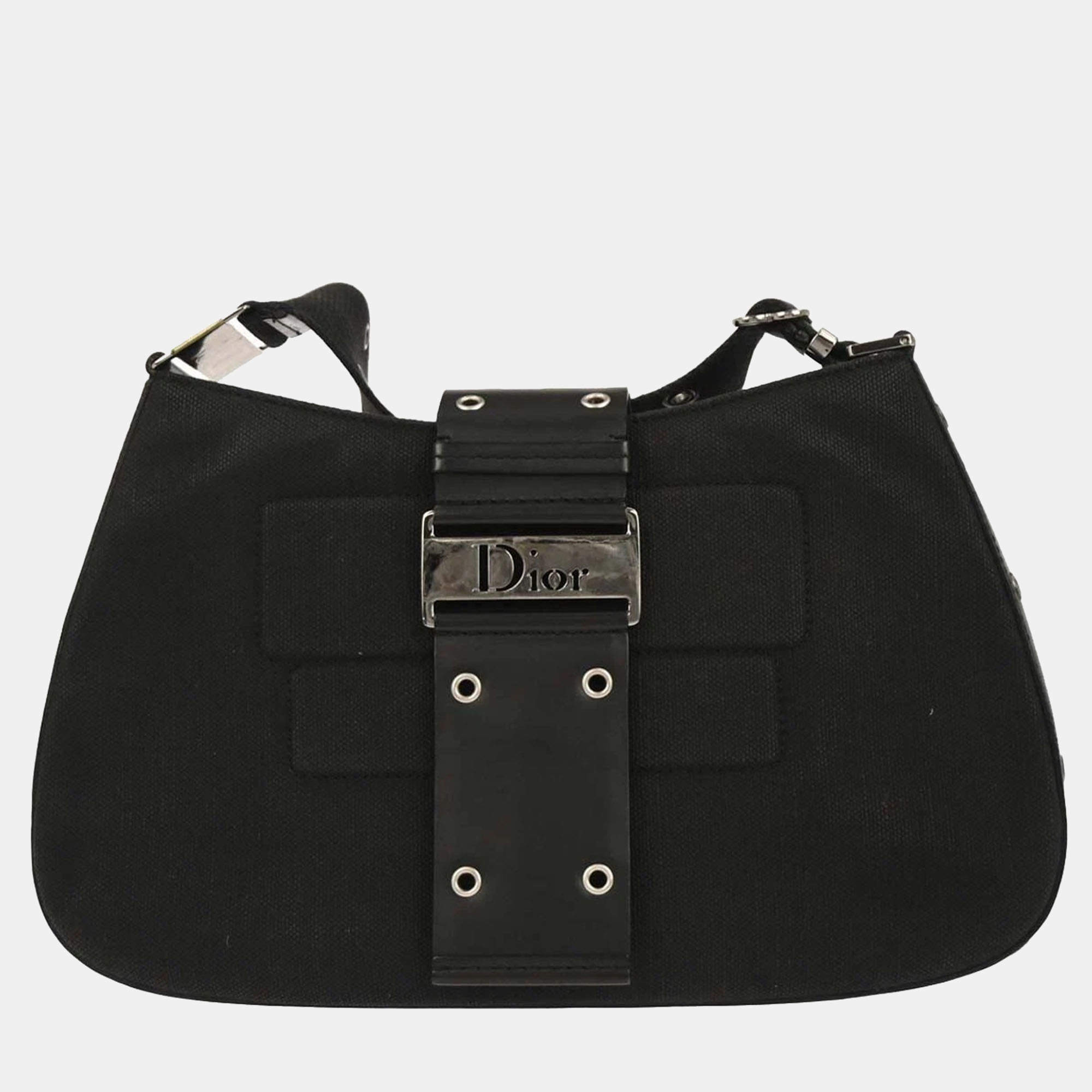 Pre Owned Christian Dior Black Columbus Shoulder Bag