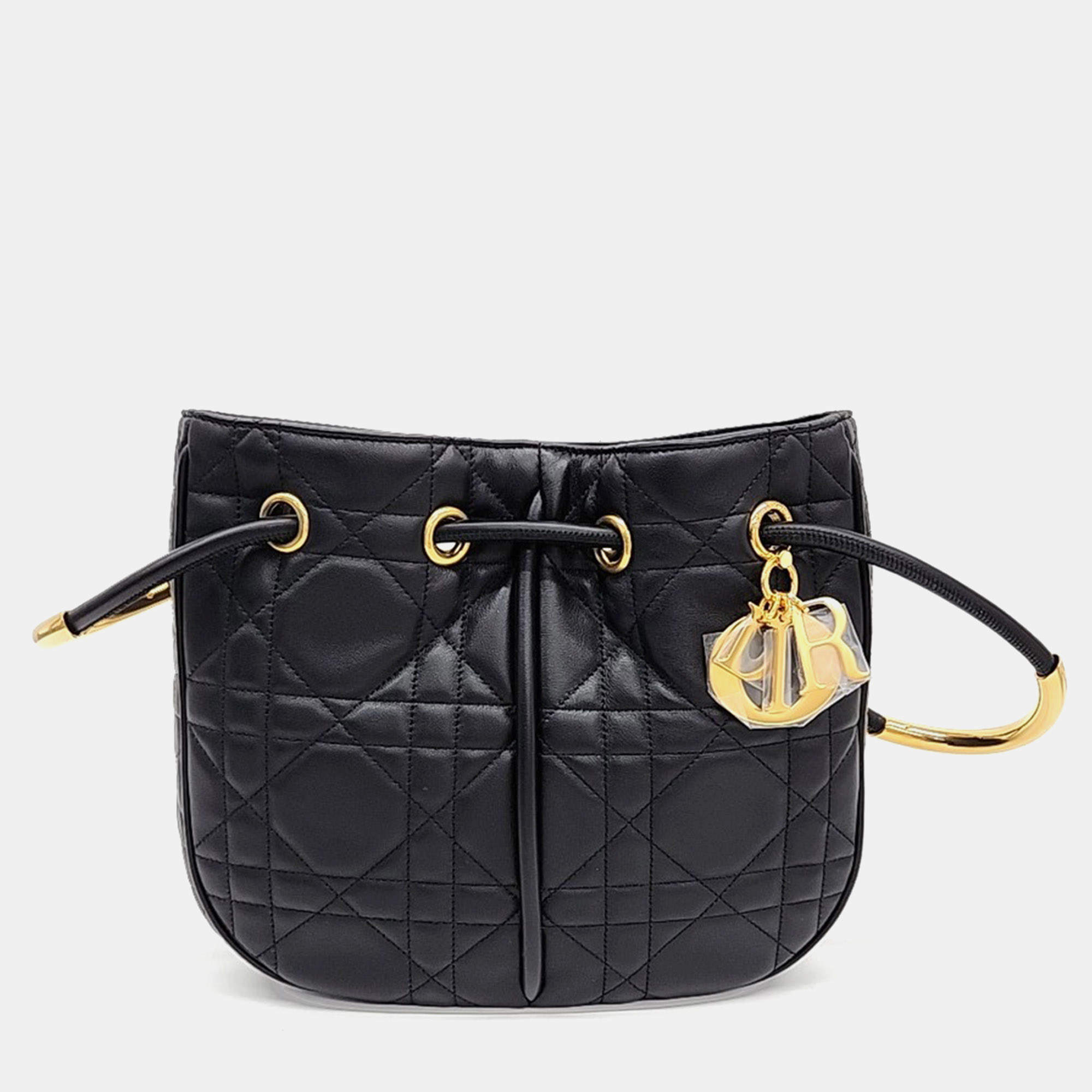 Pre Owned Christian Dior Black Leather Nolita Bag Medium