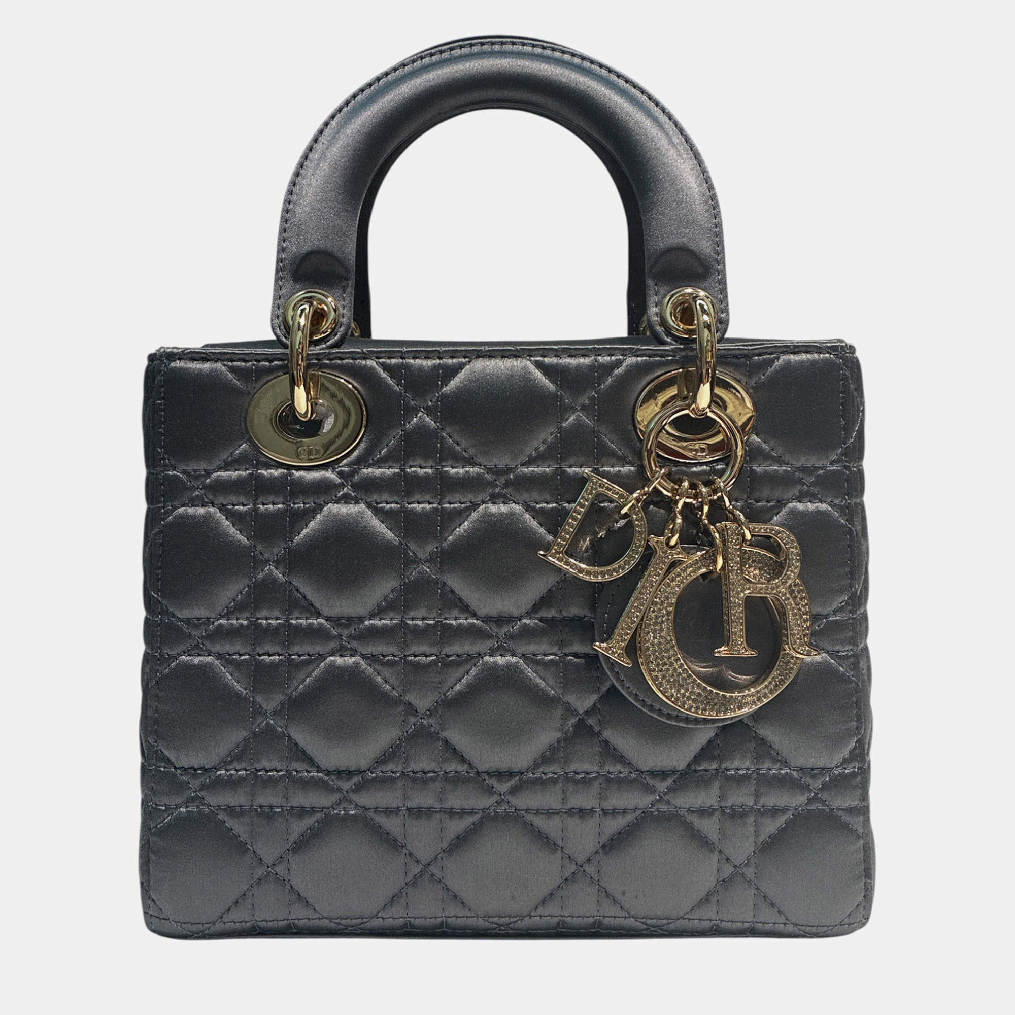 Pre Owned Dior Lady Dior My ABC Black Leather Handbag