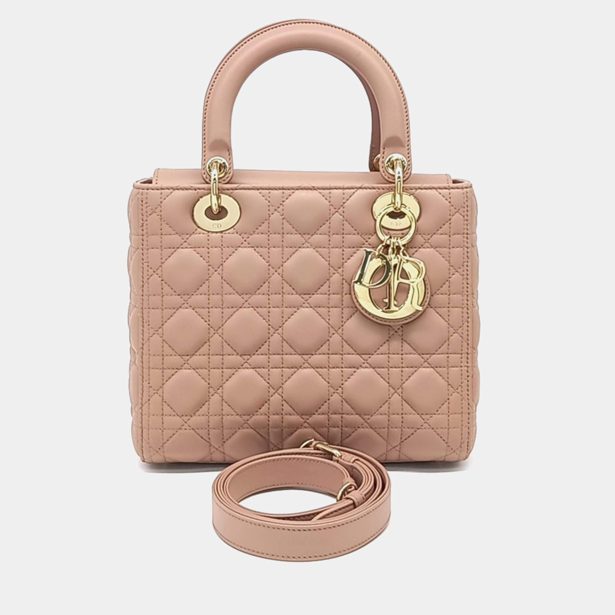 Pre Owned Christian Dior Cannage Lady Bag Medium