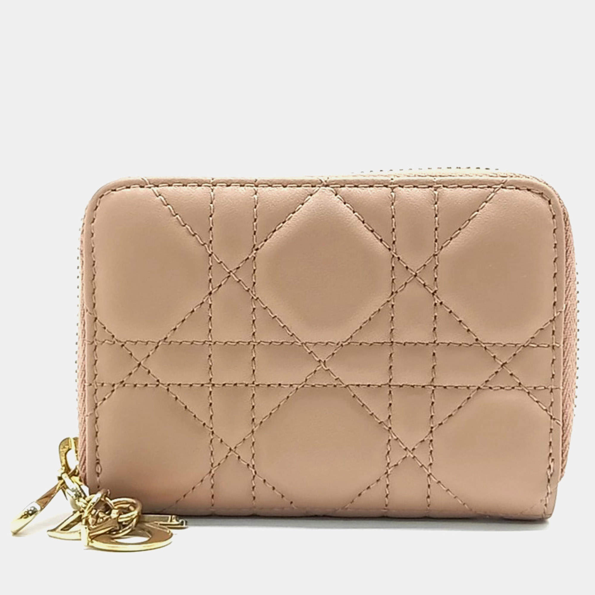 Pre Owned Christian Dior Cannage card wallet