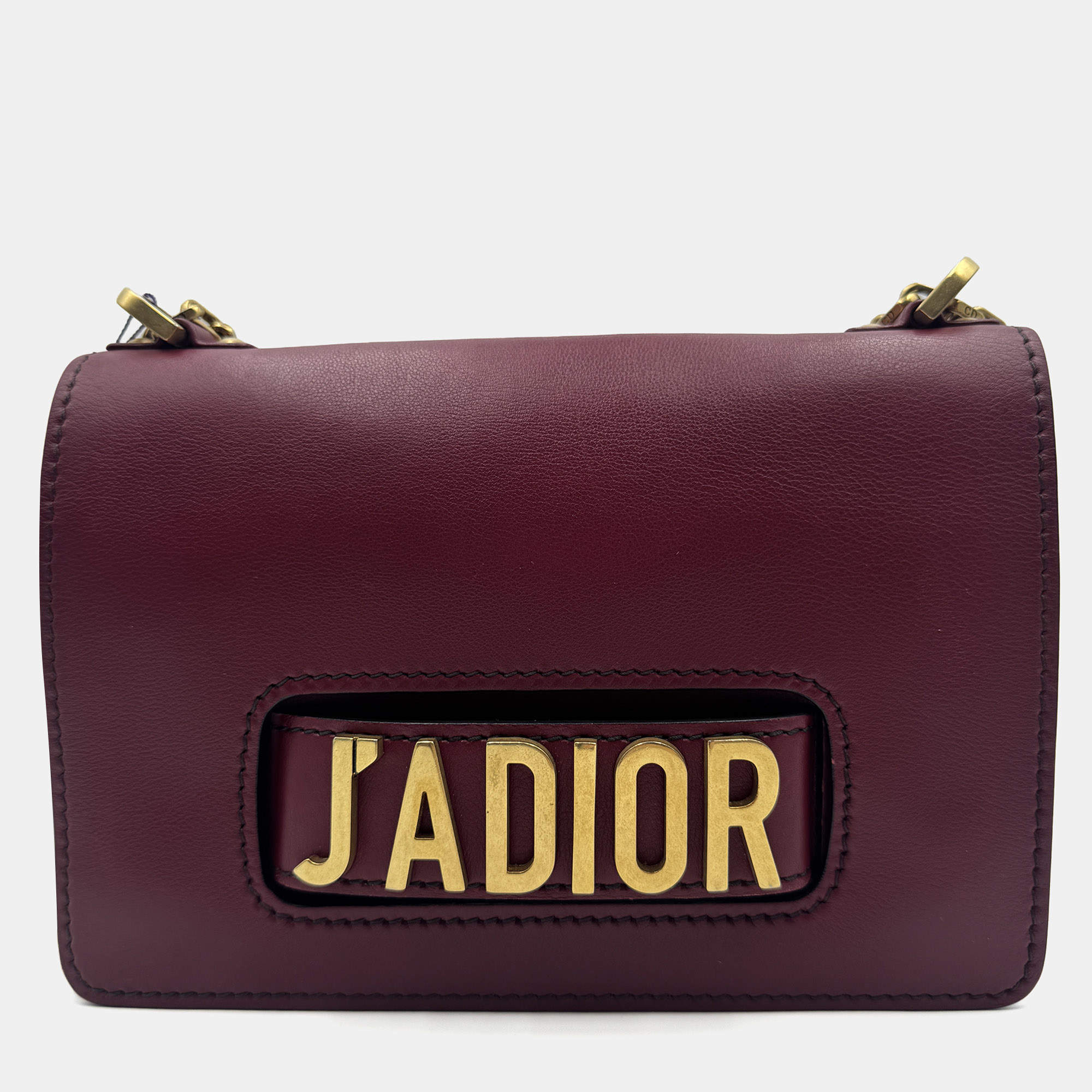مملوكة مسبقًا Dior Brugundy Leather J'Adior Shoulder Bag