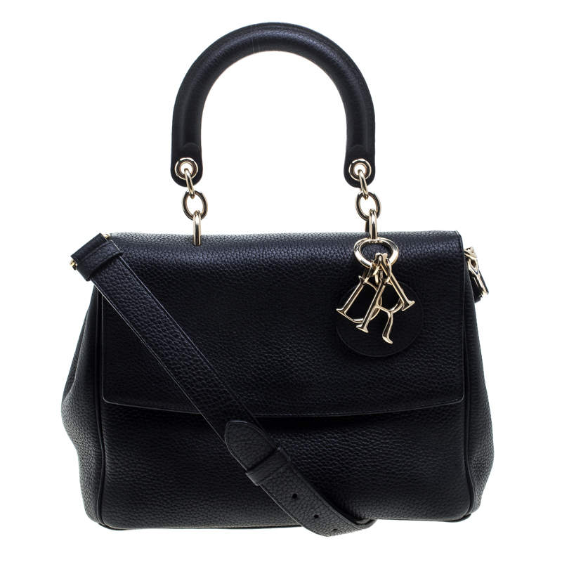 Pre Owned حقيبة كتف ديور بي ديور جلد أزرق كحلي صغيرة